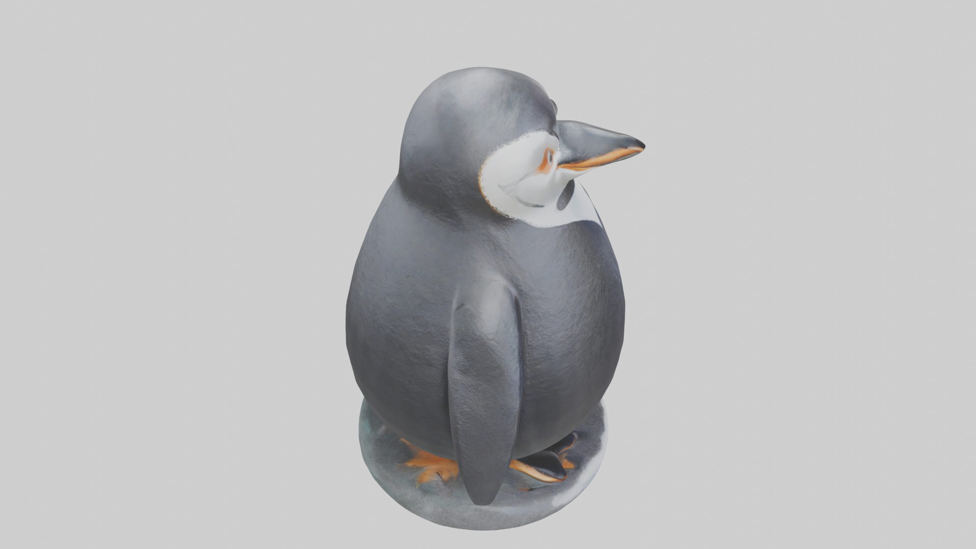 Penguin statue model Low-poly 3D model_18