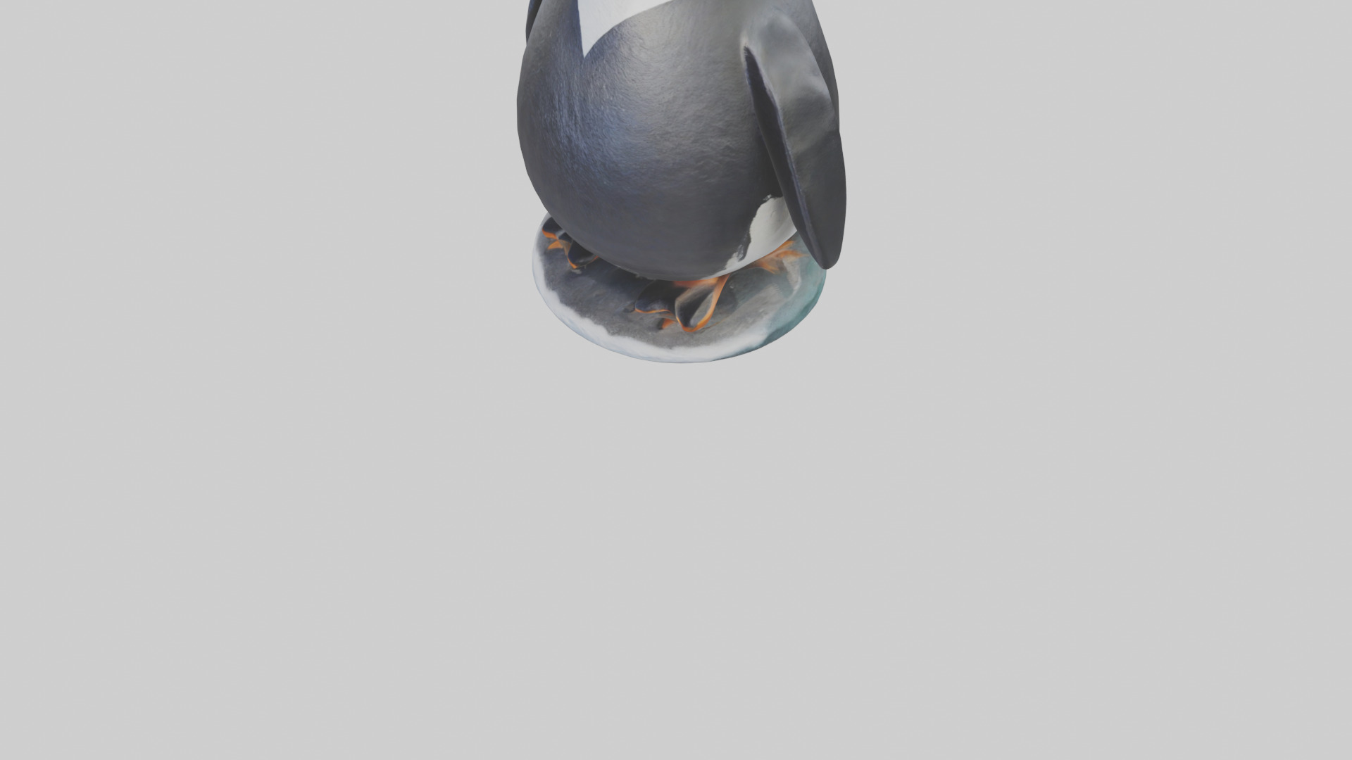 Penguin statue model Low-poly 3D model_7