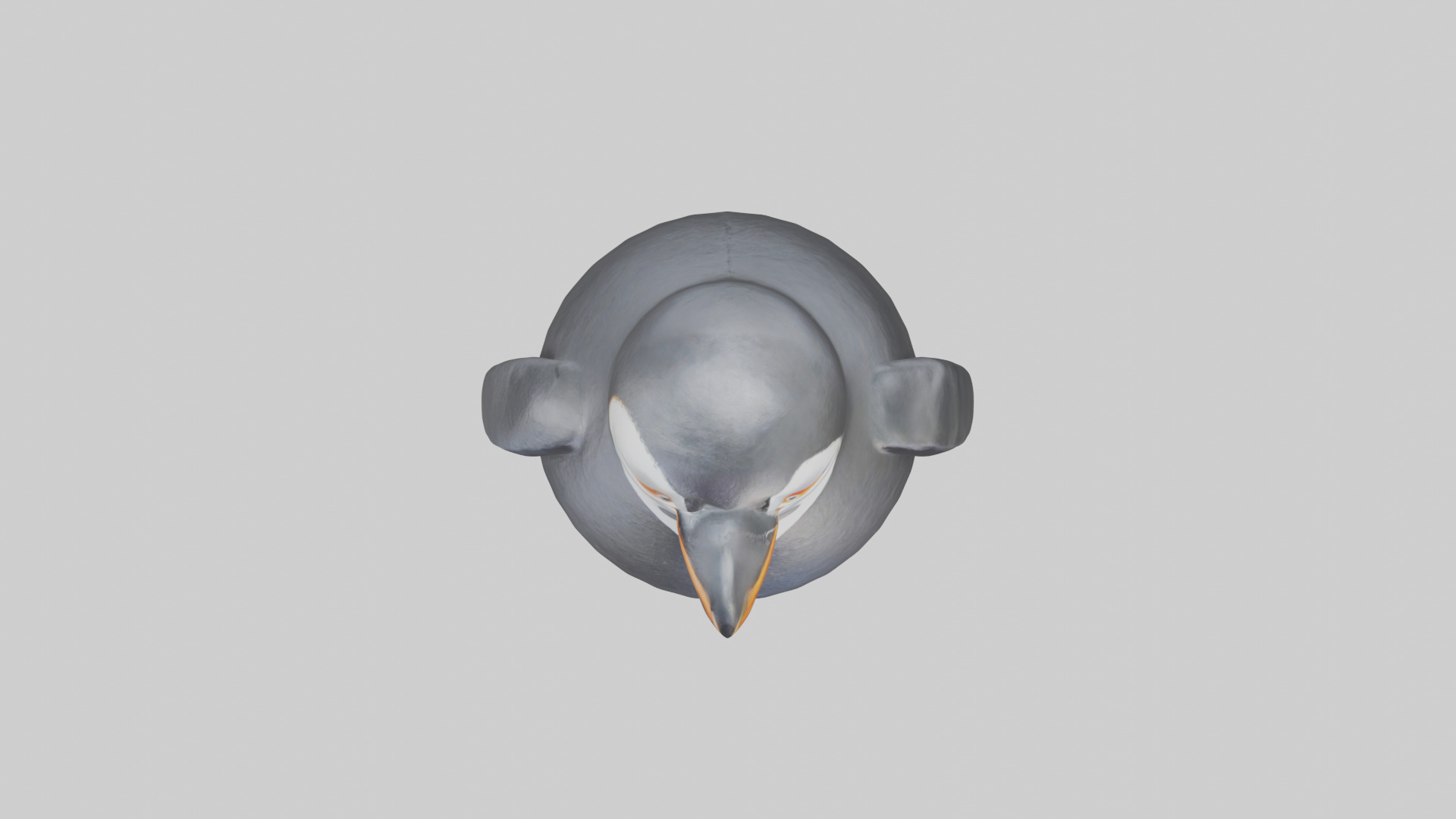 Penguin statue model Low-poly 3D model_14
