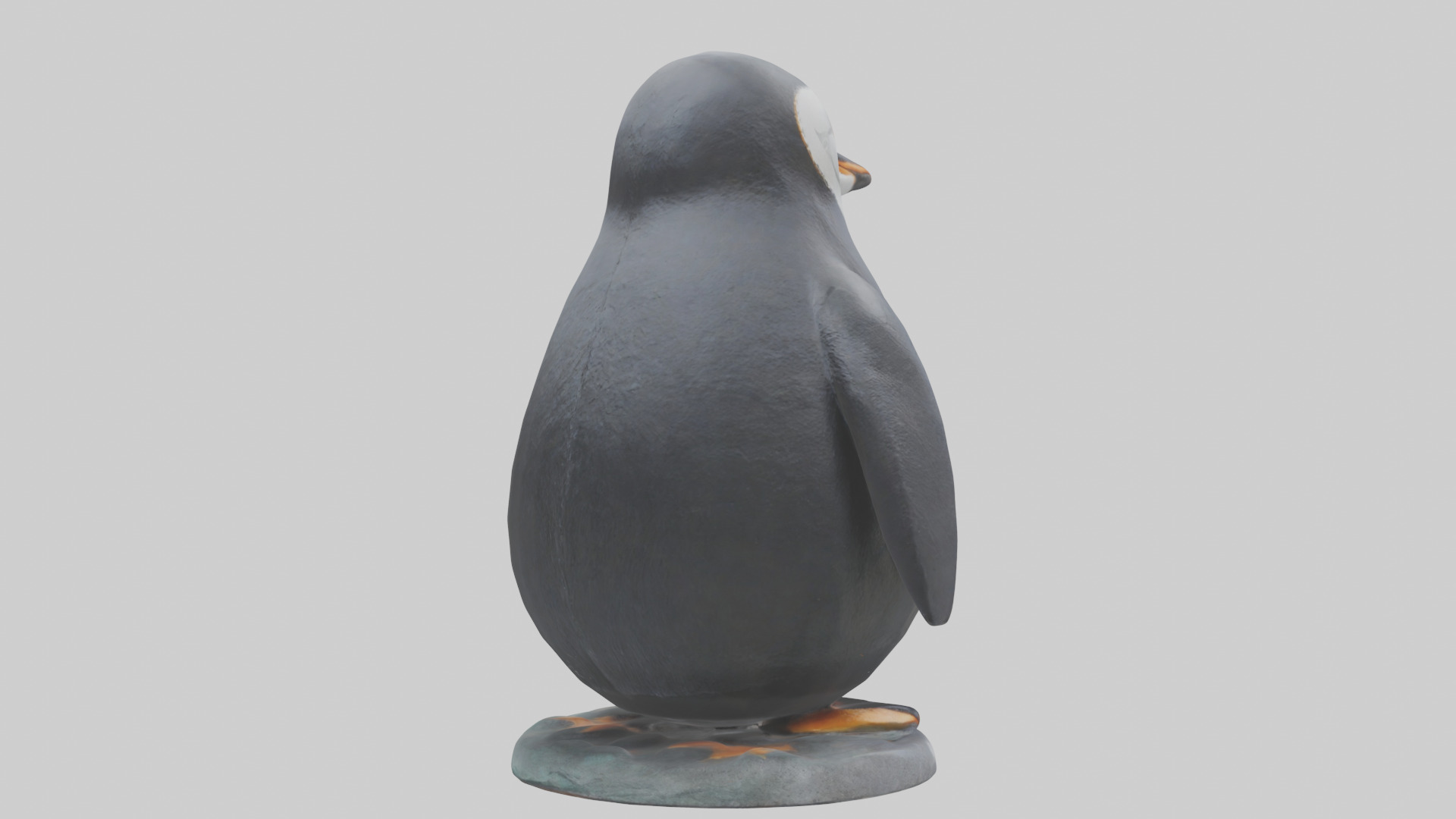 Penguin statue model Low-poly 3D model_4