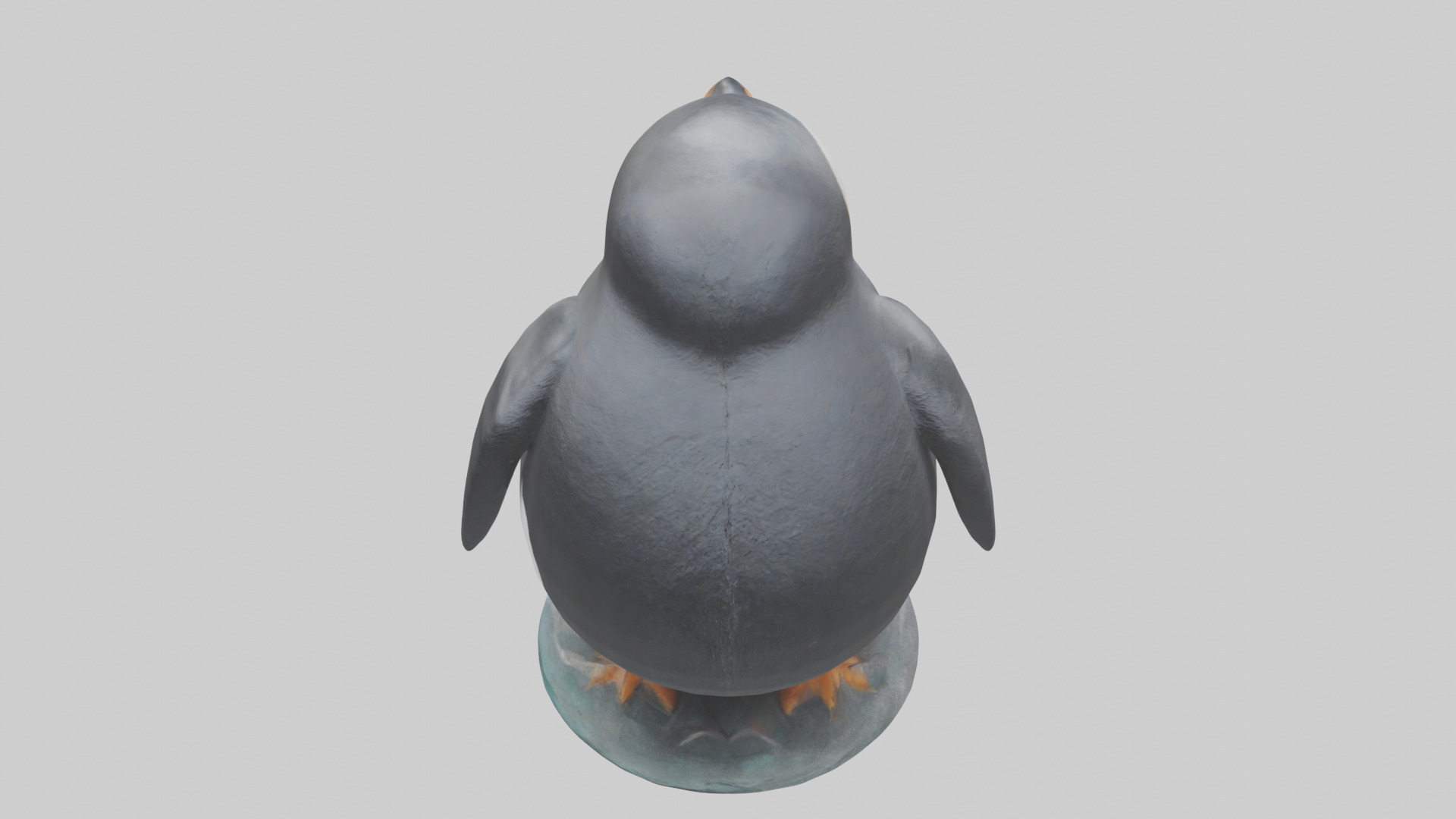 Penguin statue model Low-poly 3D model_15