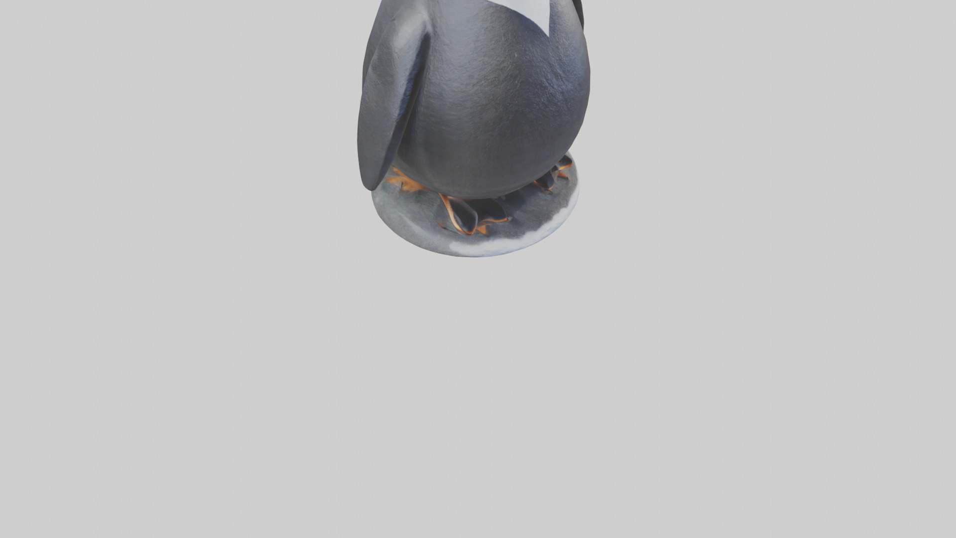Penguin statue model Low-poly 3D model_8