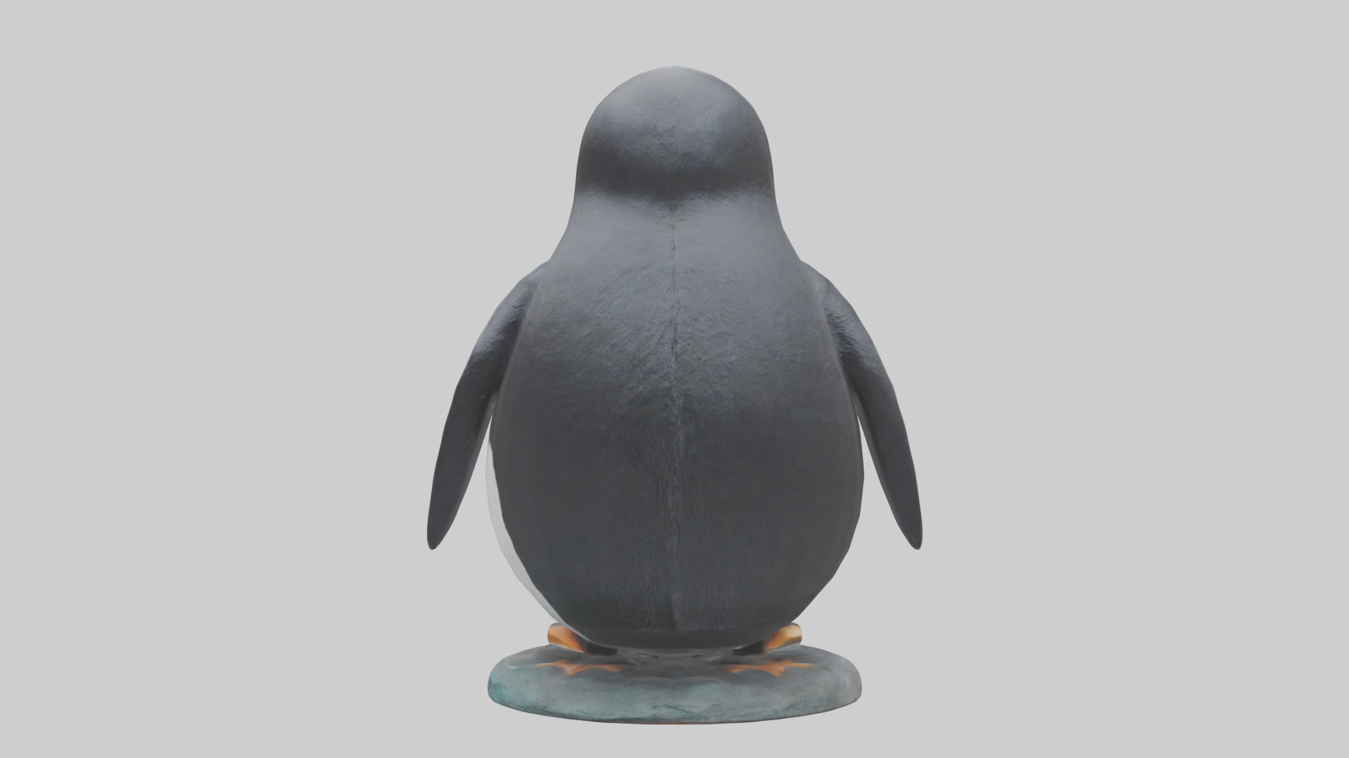 Penguin statue model Low-poly 3D model_2