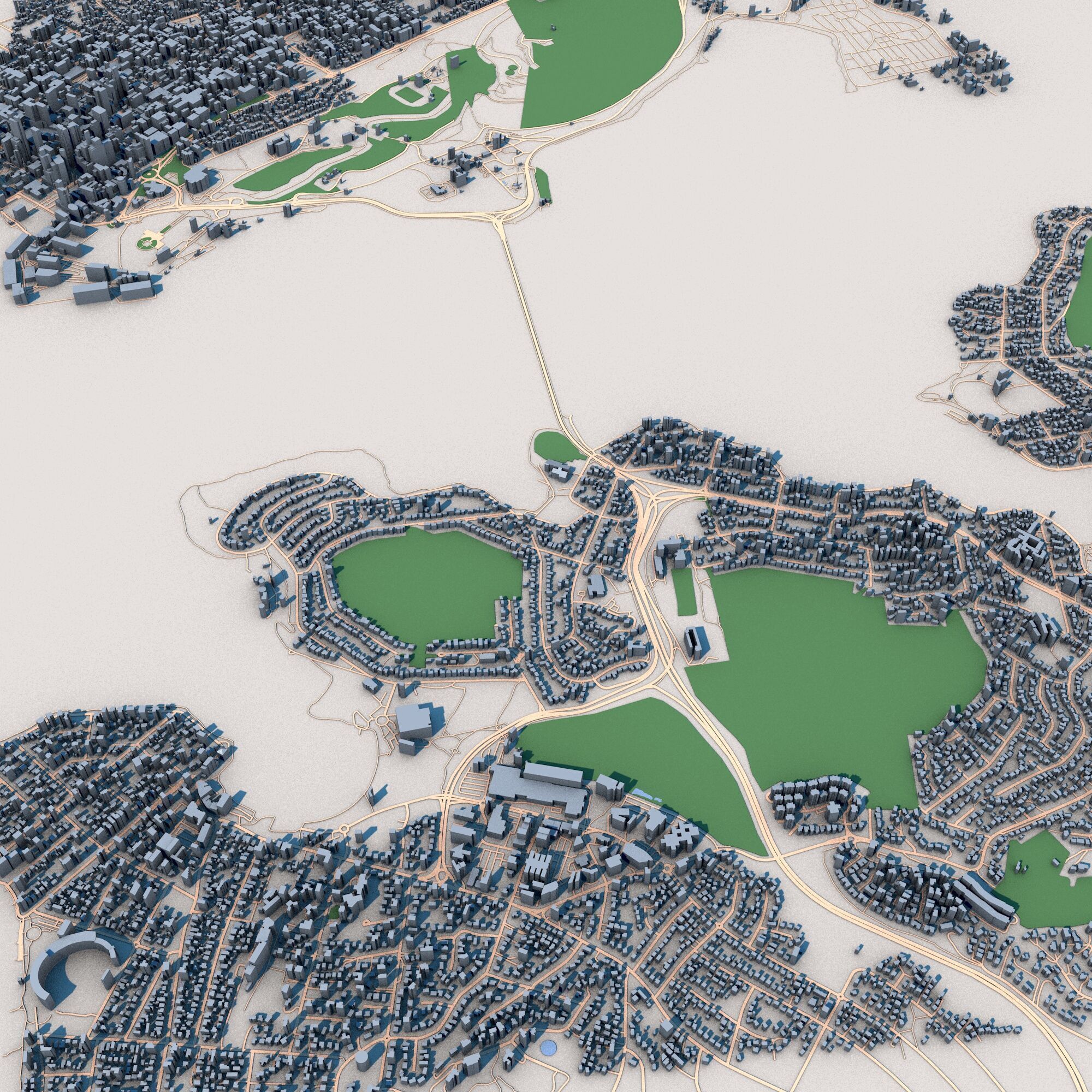 Hobart City Australia 3D model_5