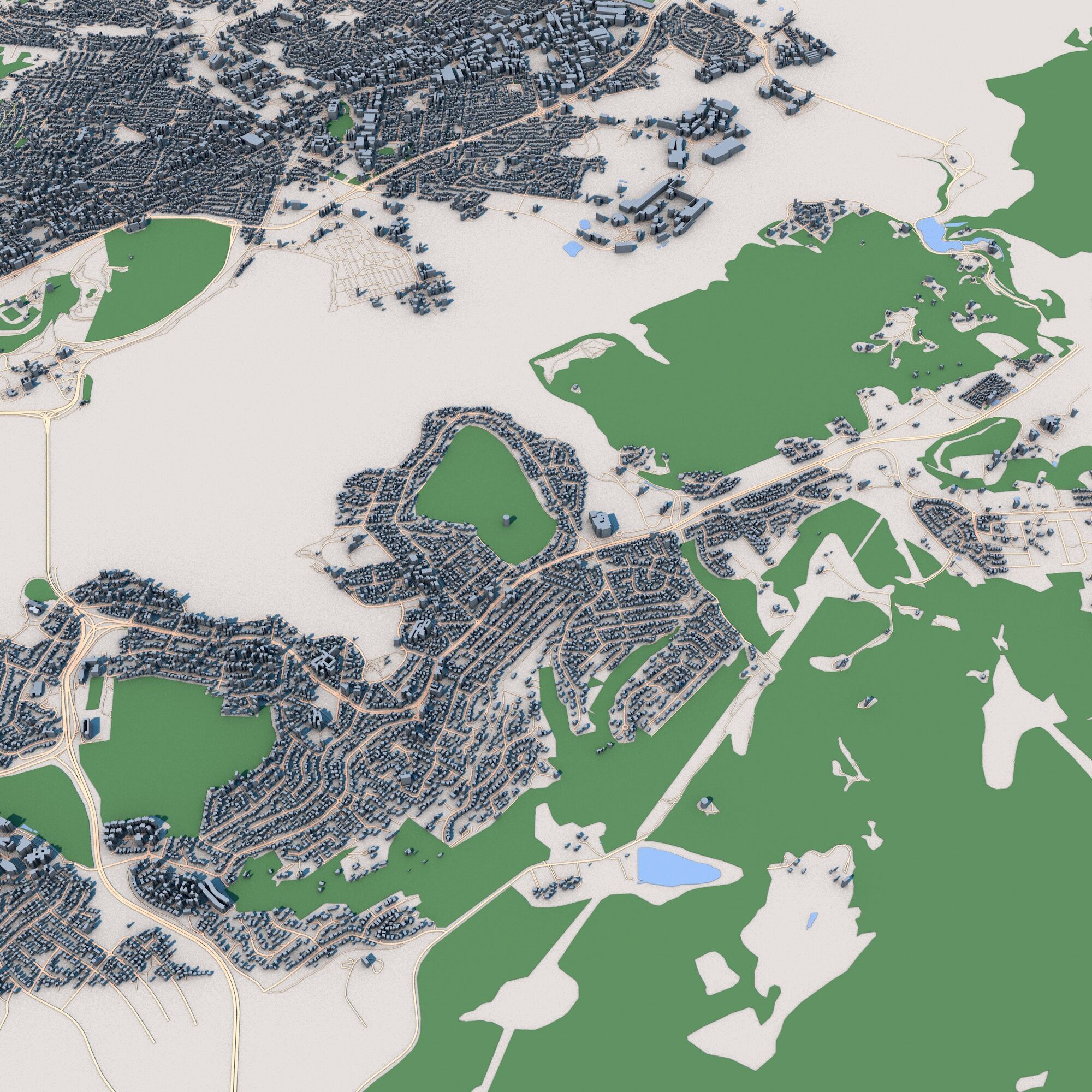 Hobart City Australia 3D model_6