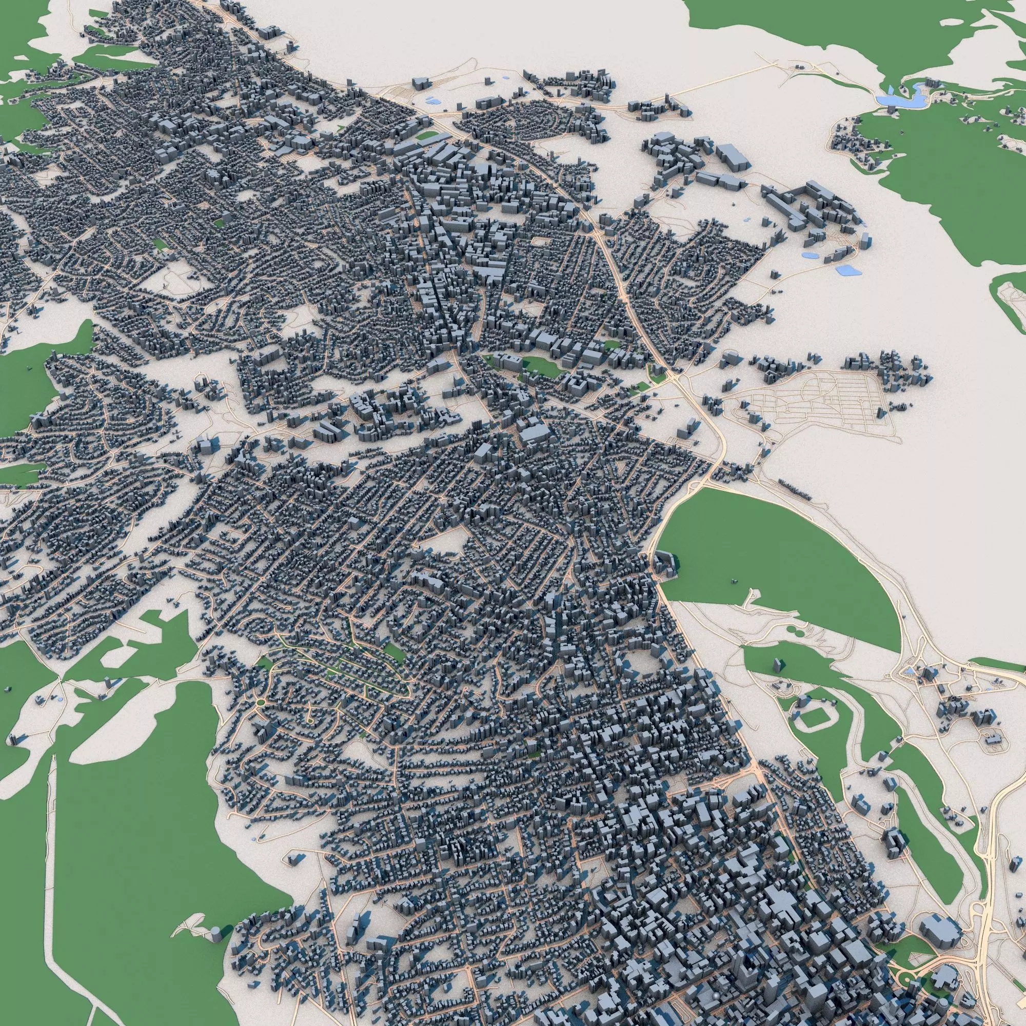 Hobart City Australia 3D model_0