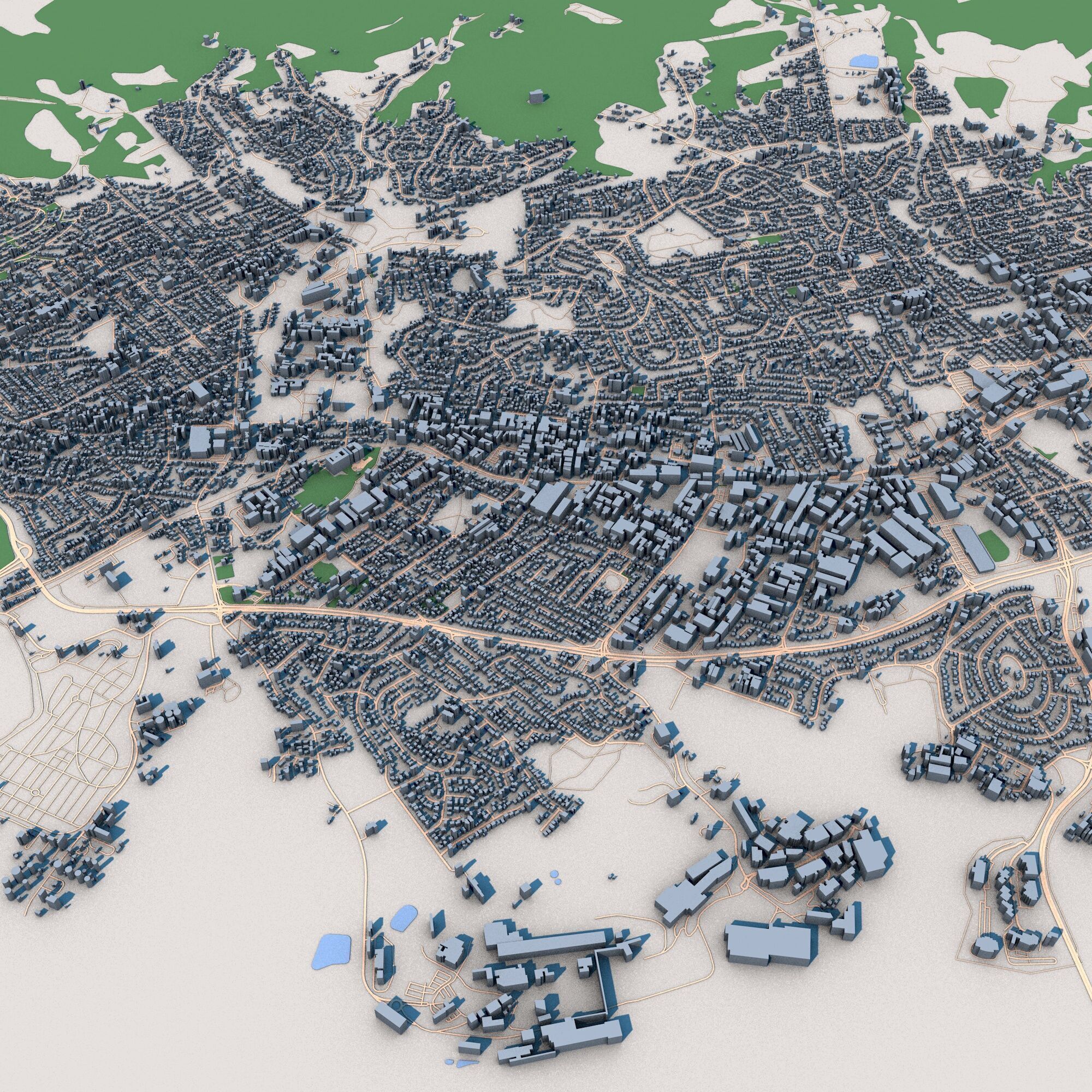 Hobart City Australia 3D model_7