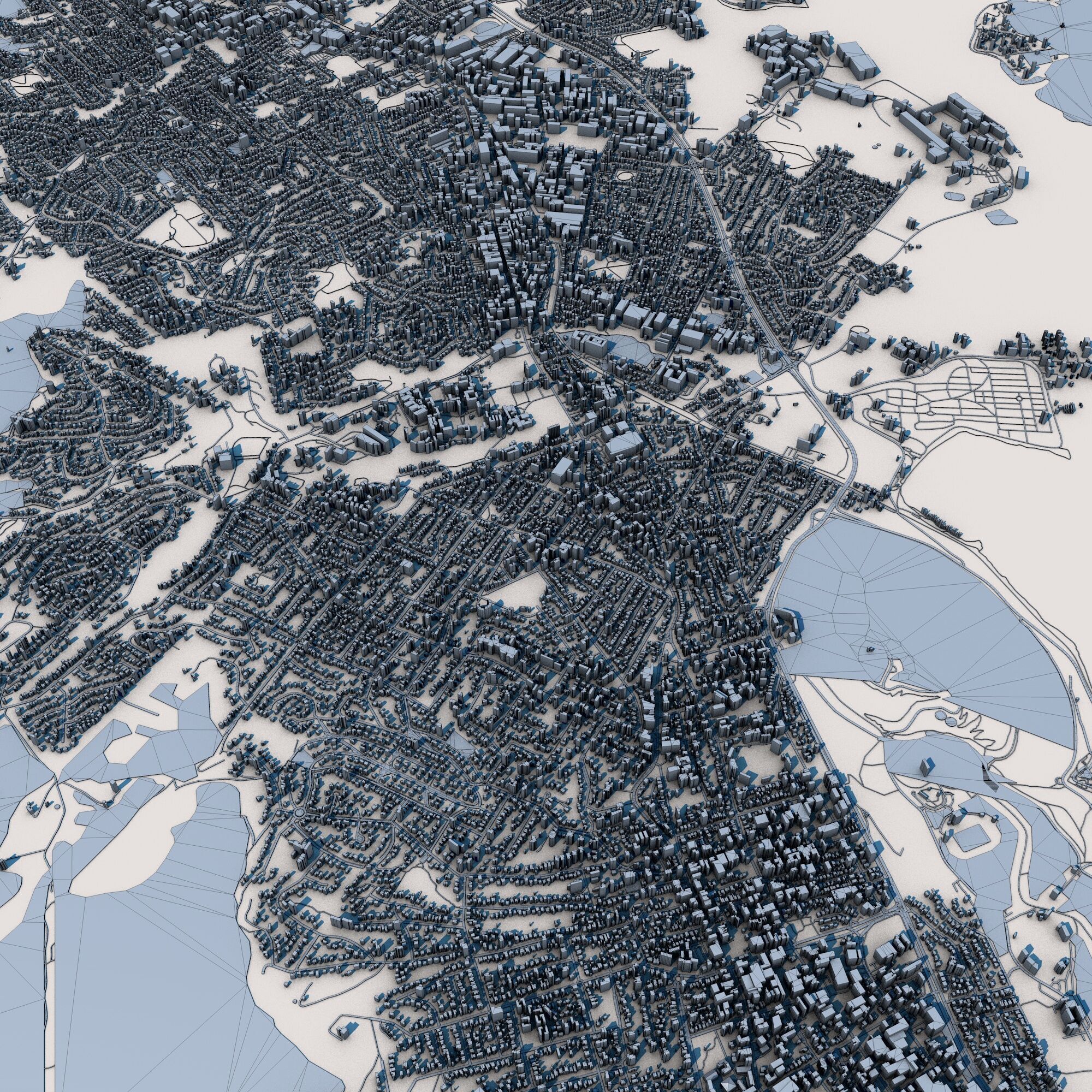 Hobart City Australia 3D model_10