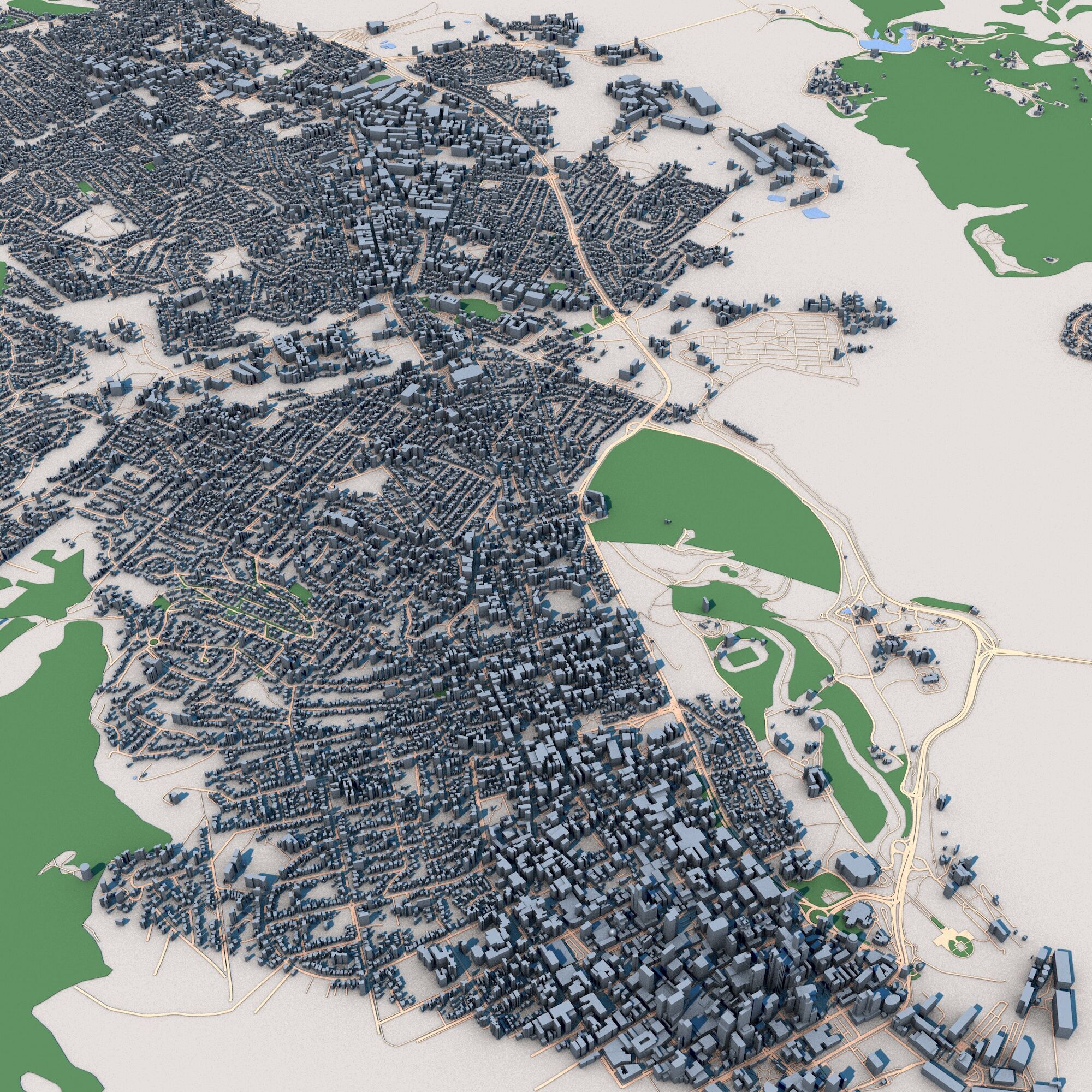 Hobart City Australia 3D model_3