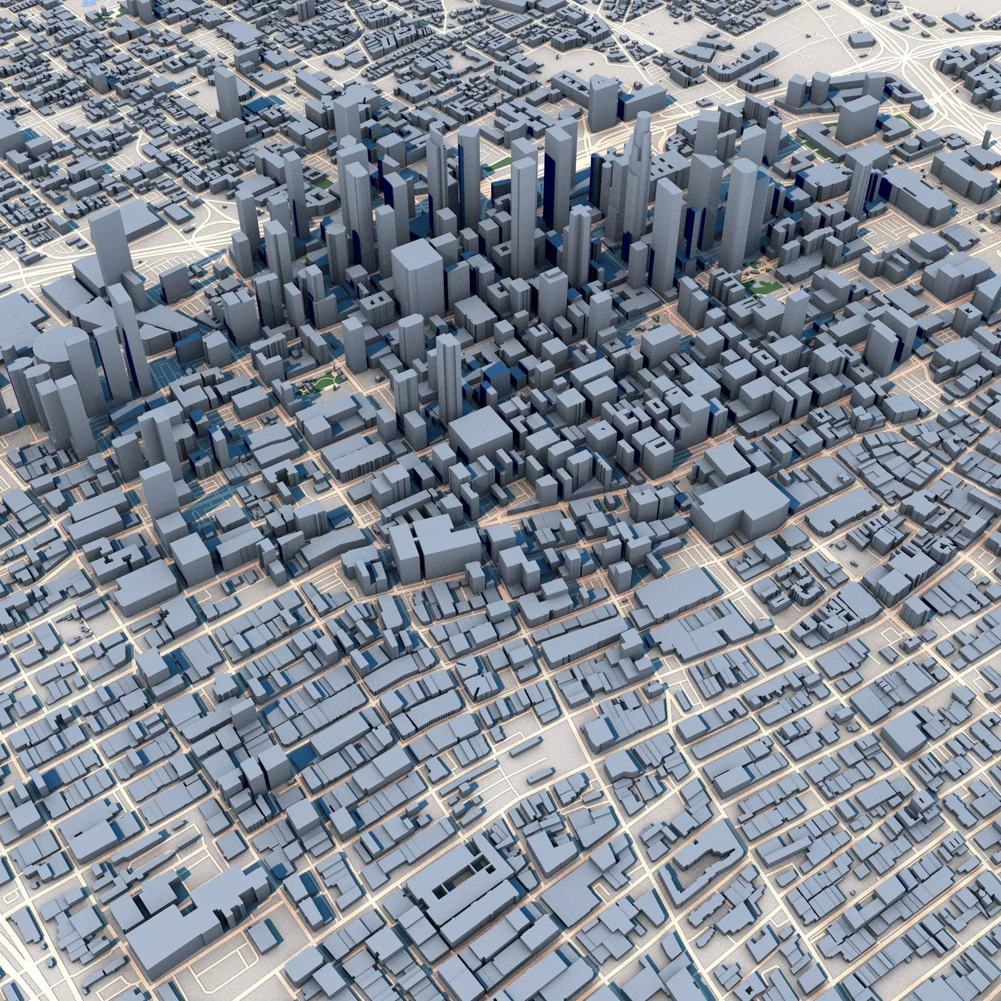 Los Angeles City United States 3D model_0
