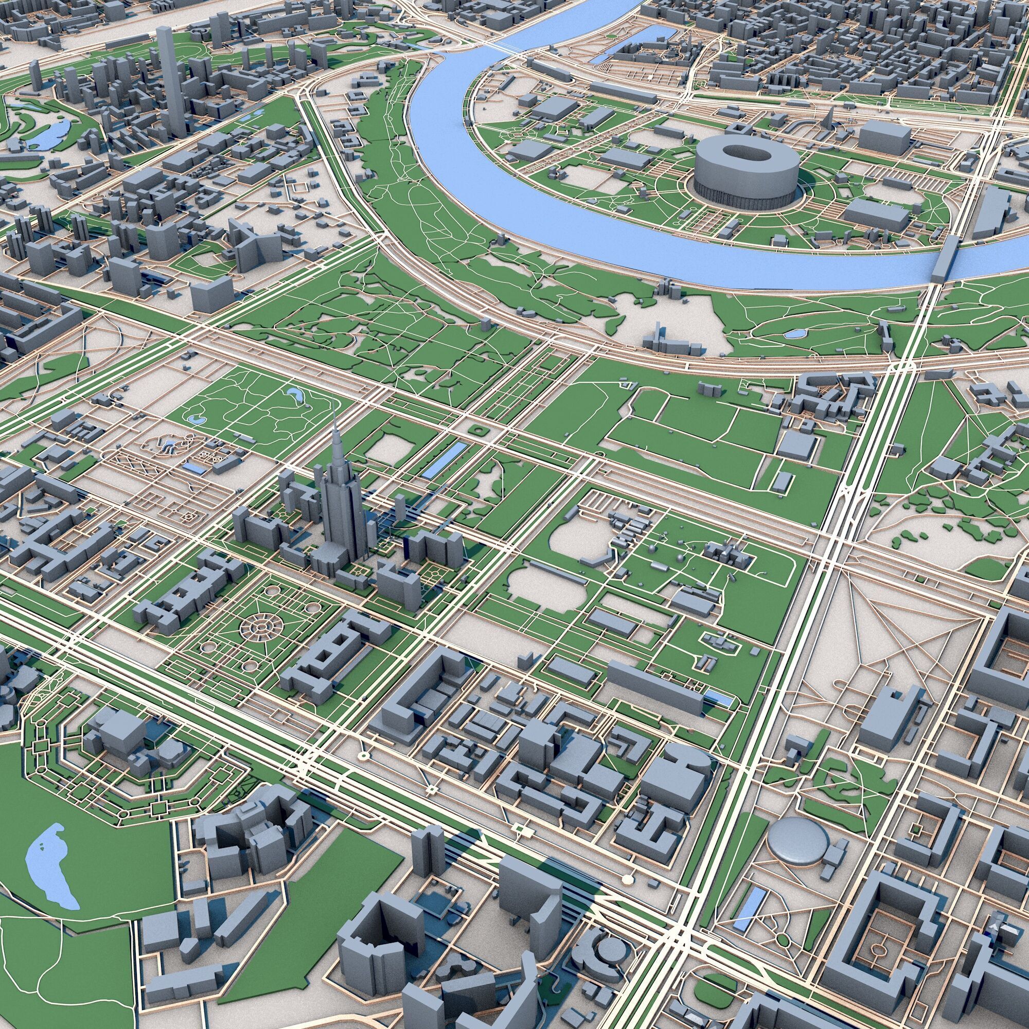 Moscow City Russia 3D model_11