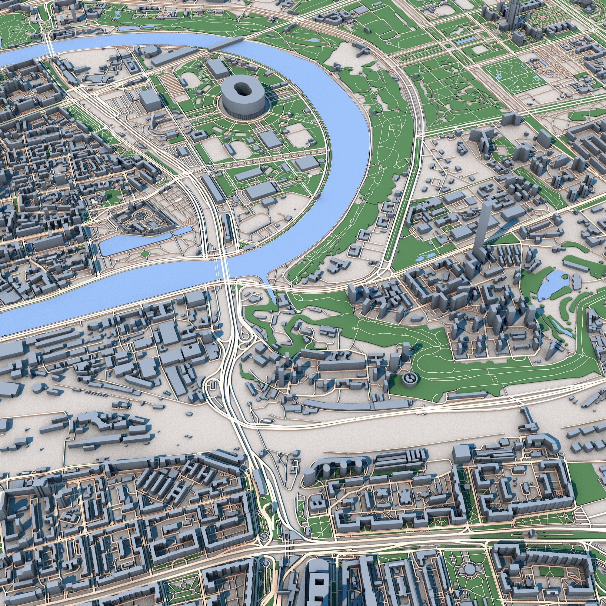 Moscow City Russia 3D model_9