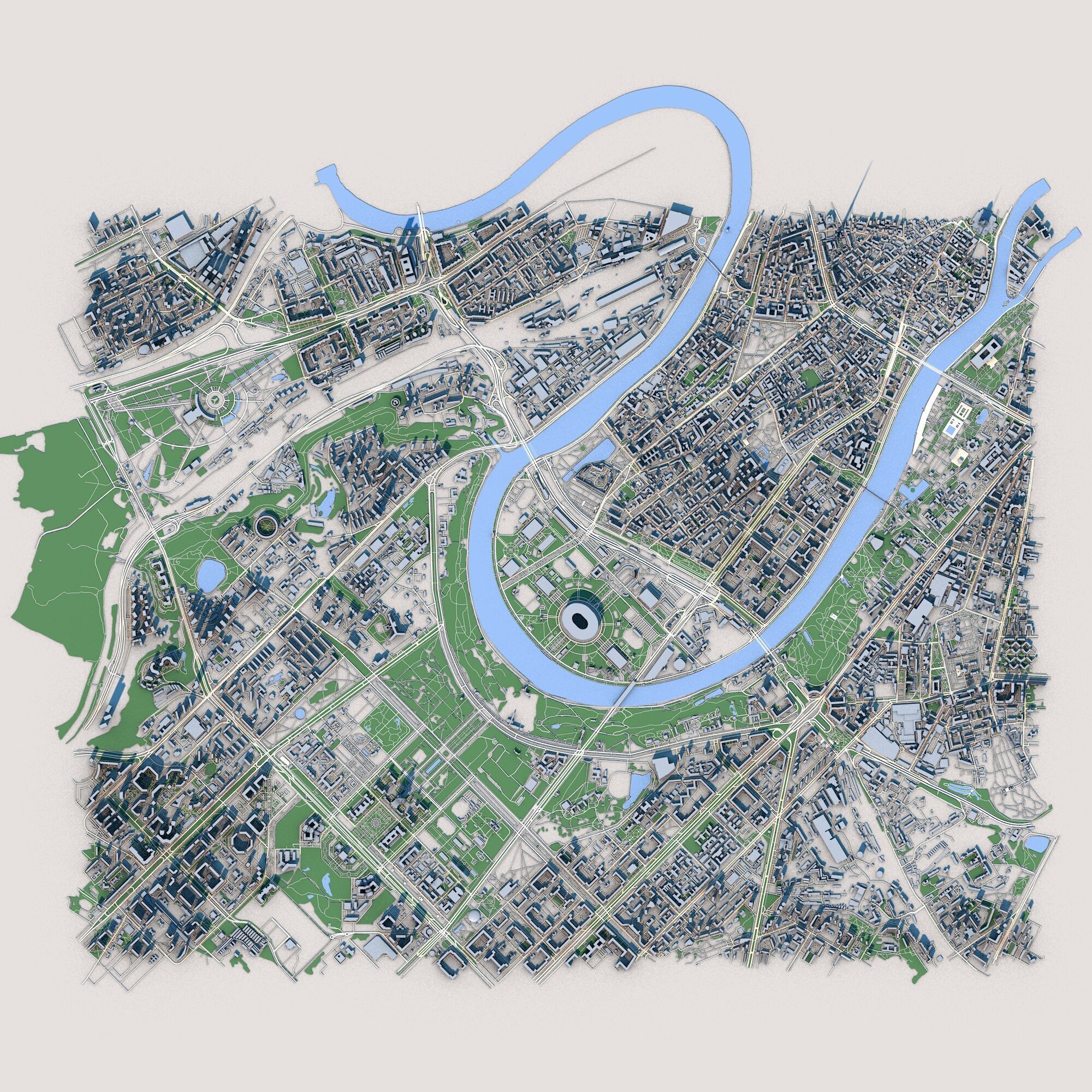 Moscow City Russia 3D model_3