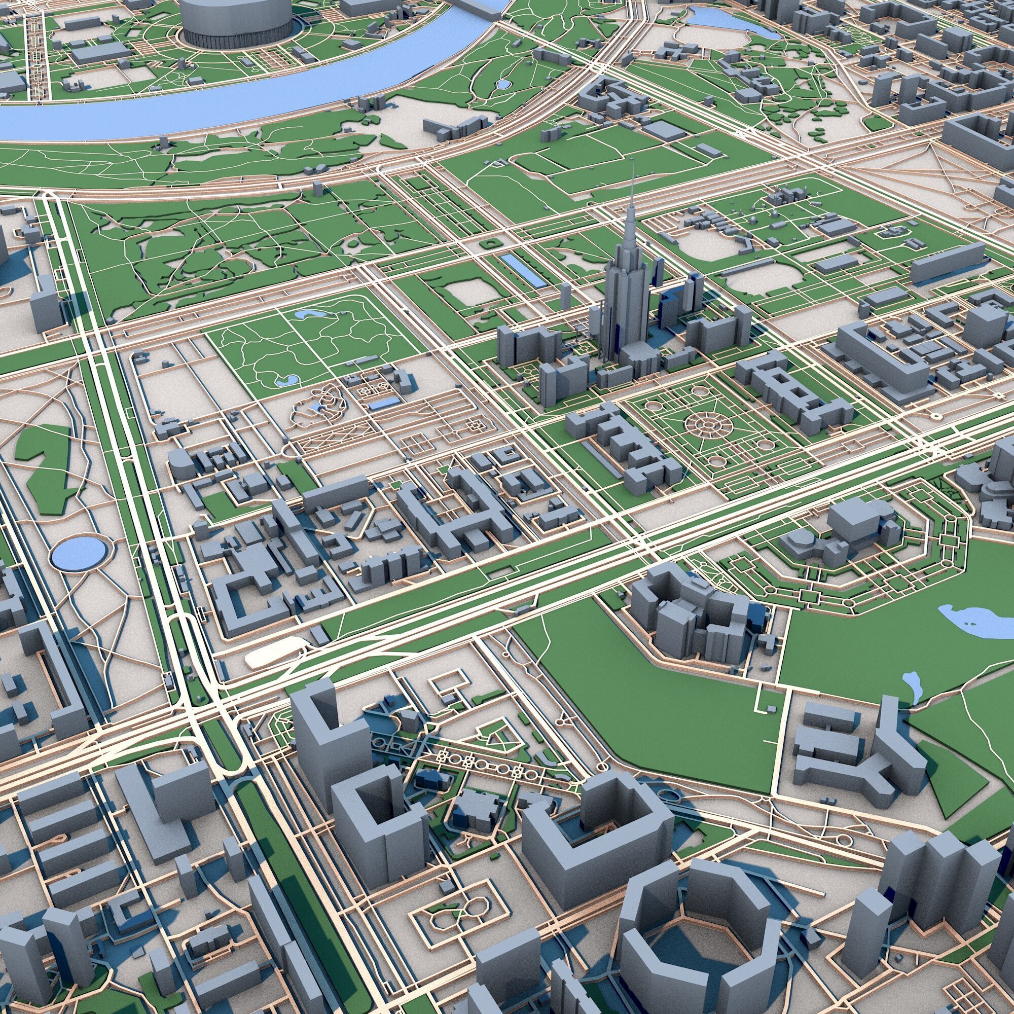 Moscow City Russia 3D model_10