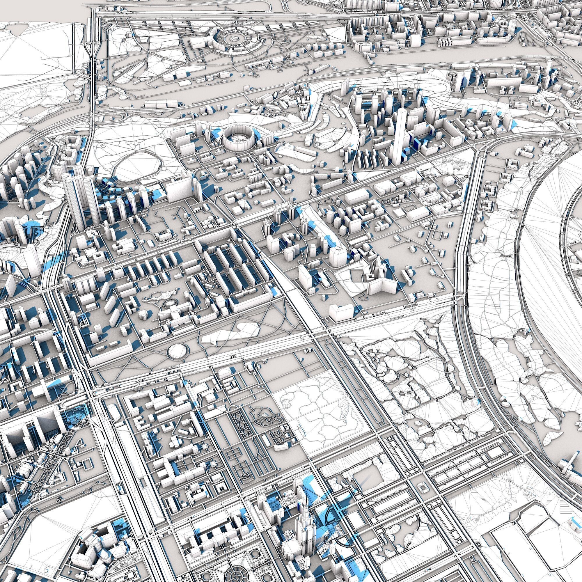 Moscow City Russia 3D model_13