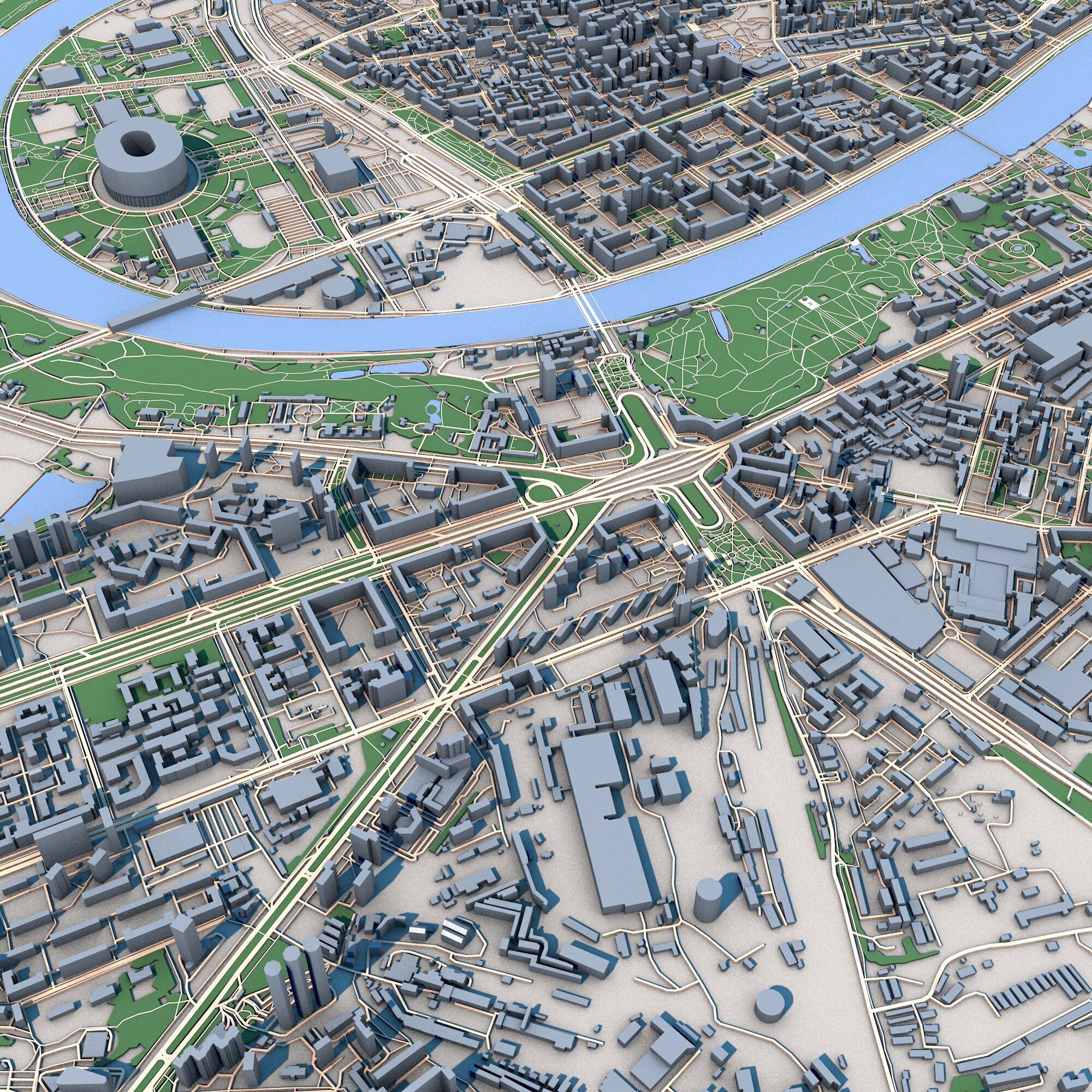 Moscow City Russia 3D model_4