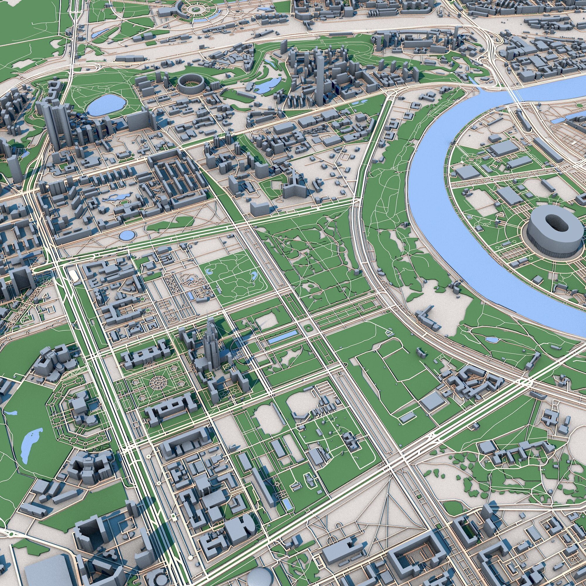 Moscow City Russia 3D model_5