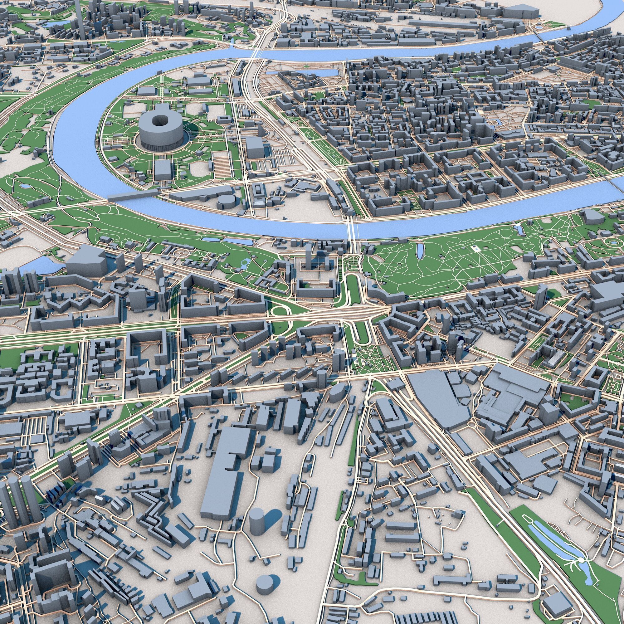 Moscow City Russia 3D model_1