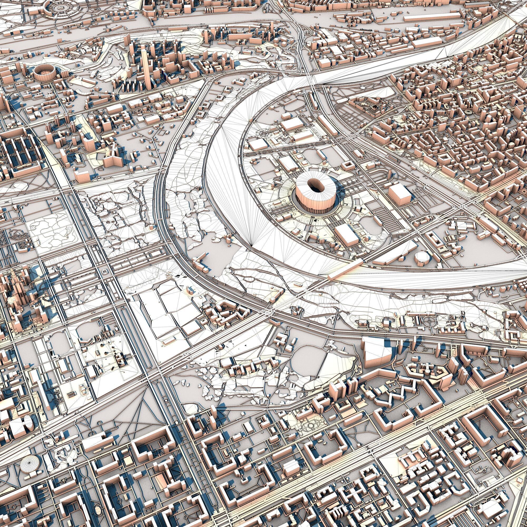 Moscow City Russia 3D model_12