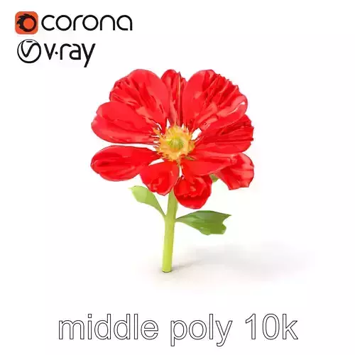 Red Clover Flower Realistic Floral Model Pack Low-poly 3D model