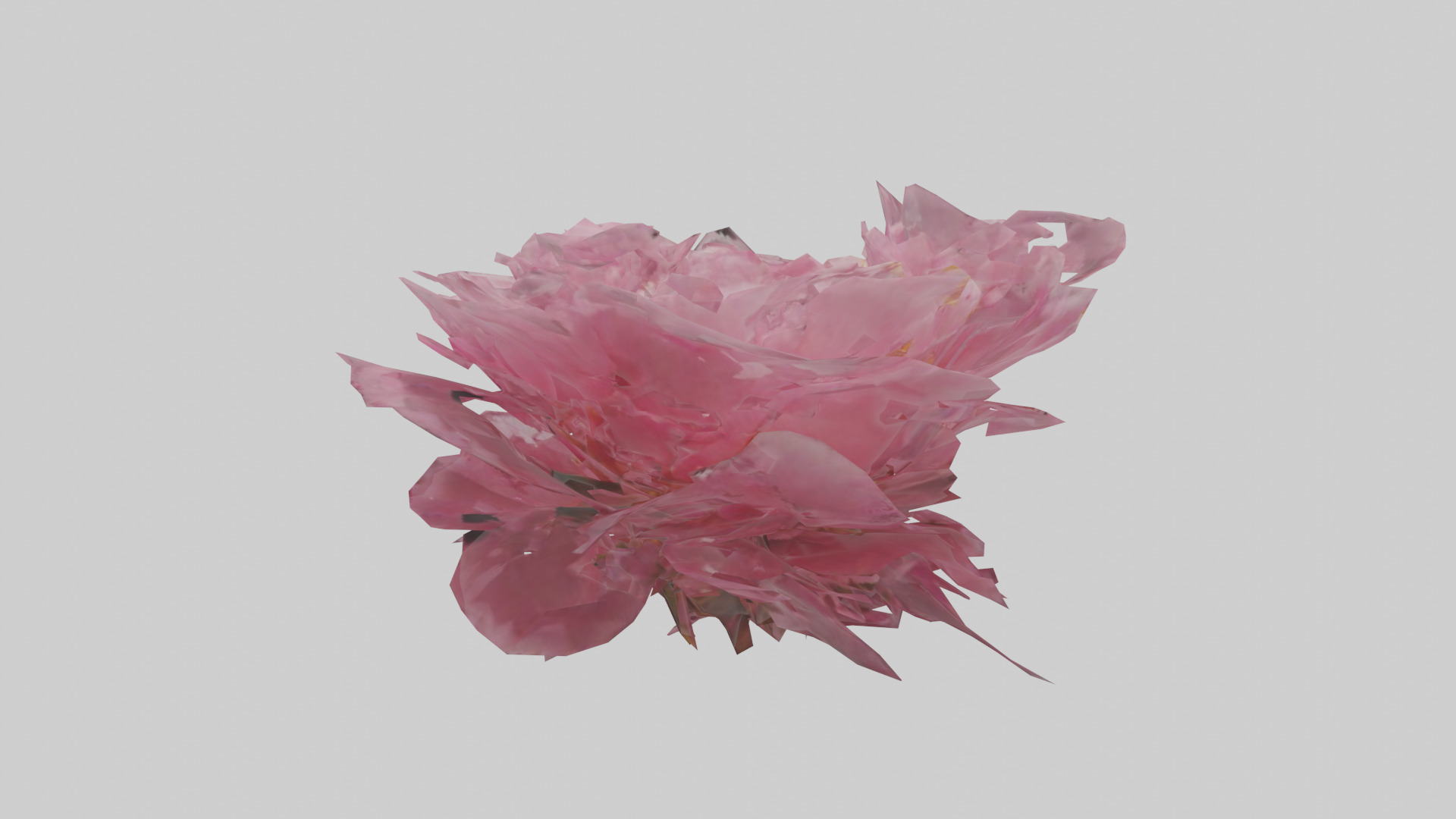 Peony model Low-poly 3D model_1