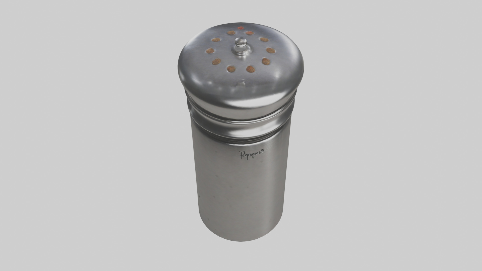 Pepper Shaker model Low-poly 3D model_16