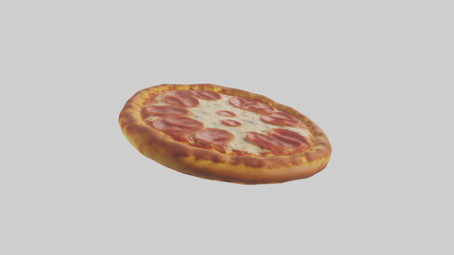 Pepperoni pizza model Low-poly 3D model_9