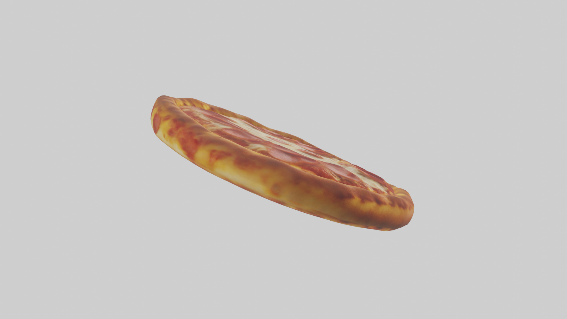 Pepperoni pizza model Low-poly 3D model_11