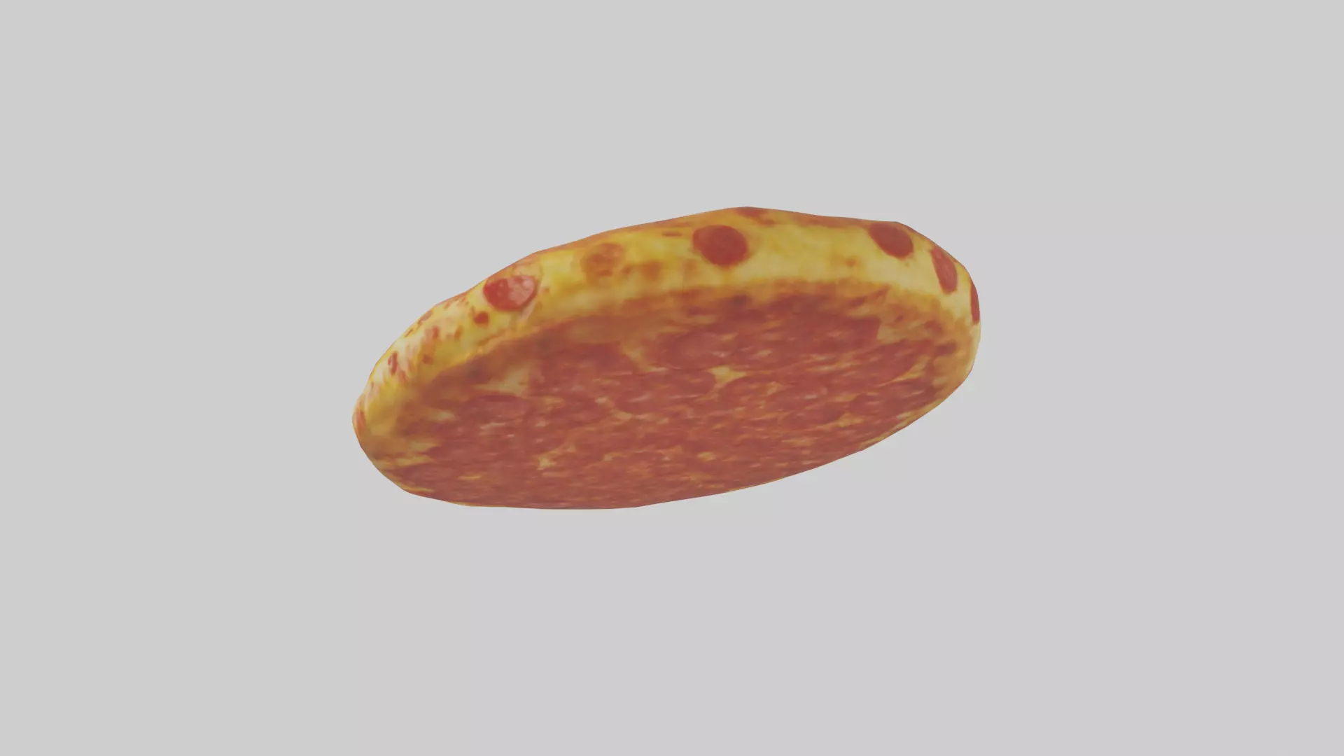 Pepperoni pizza model Low-poly 3D model_0