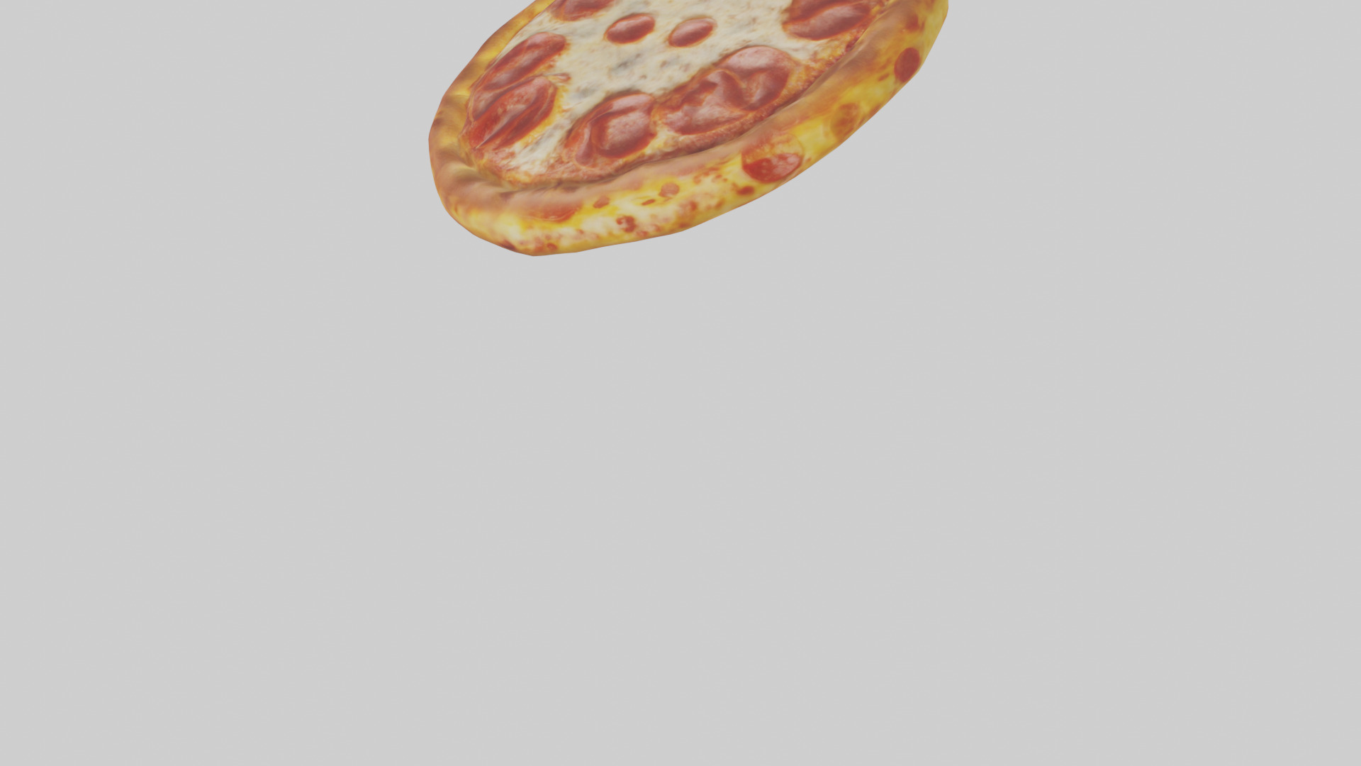 Pepperoni pizza model Low-poly 3D model_3