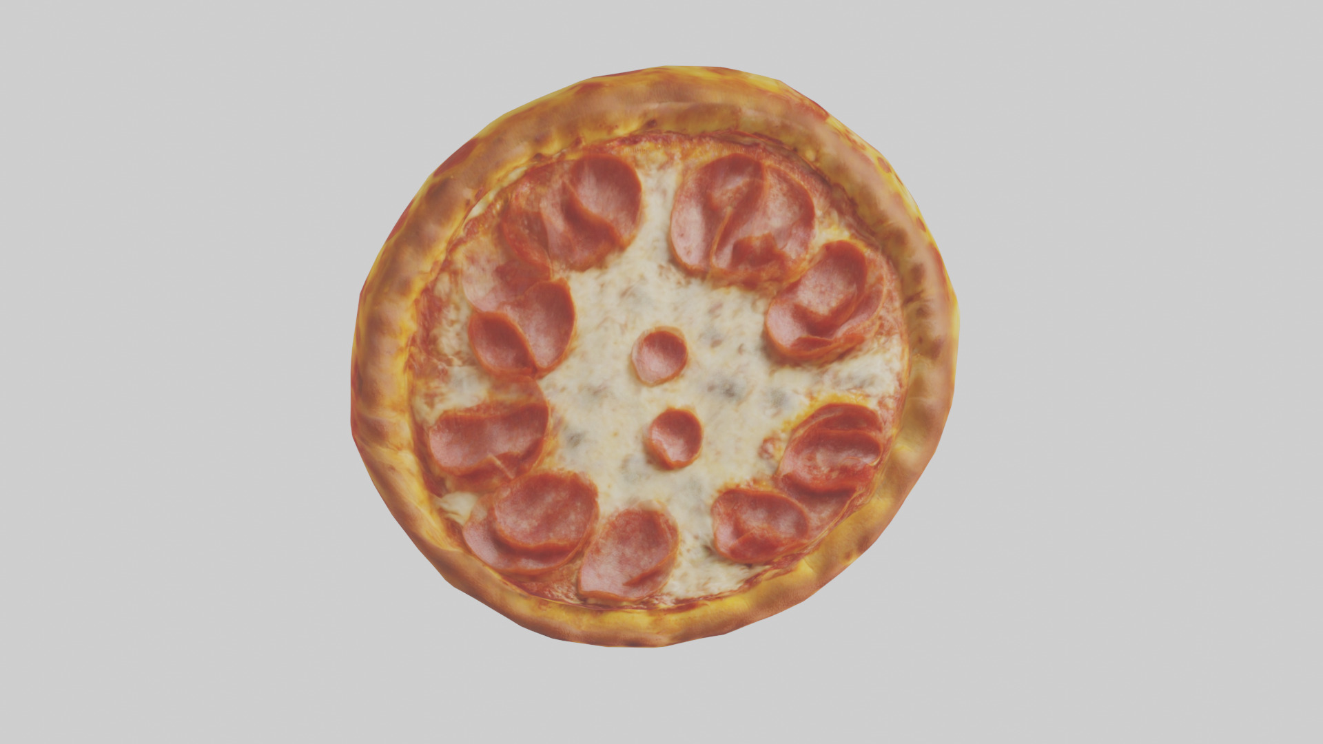 Pepperoni pizza model Low-poly 3D model_14