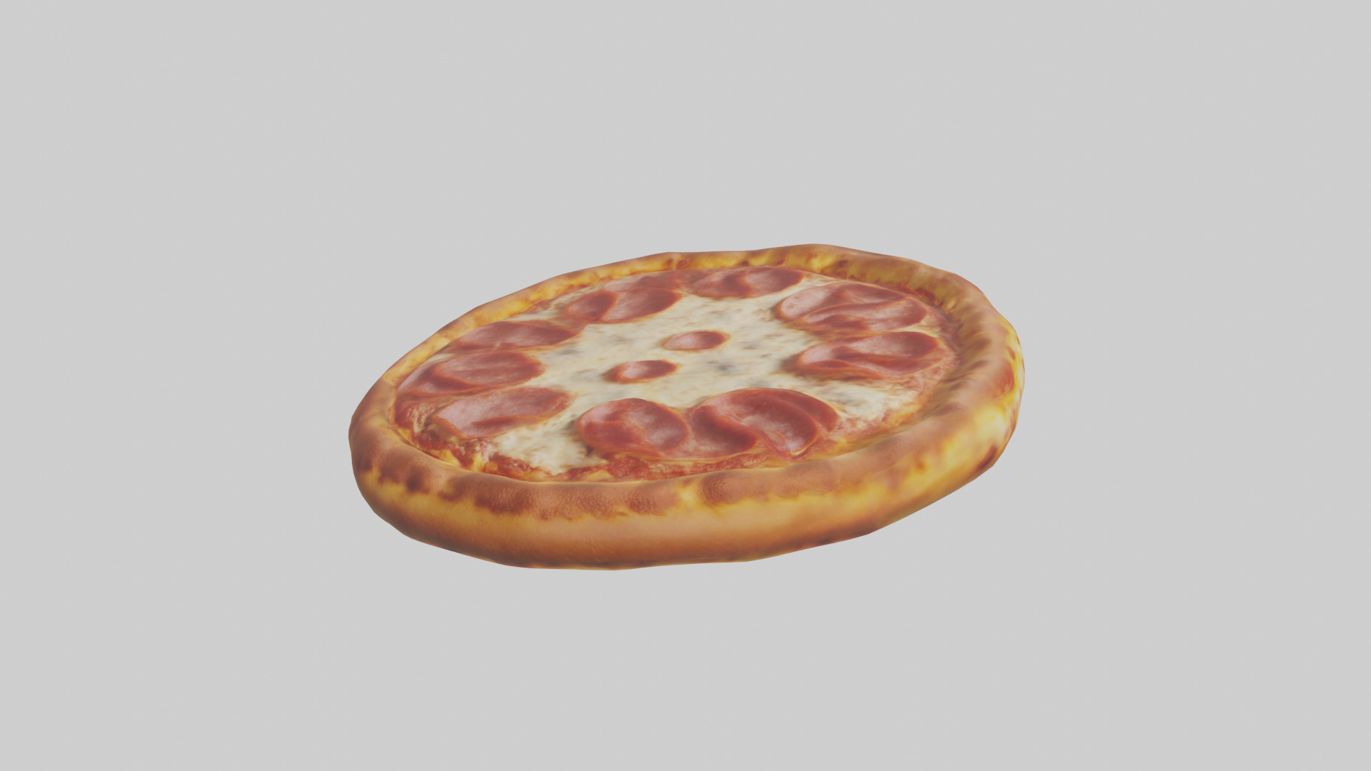Pepperoni pizza model Low-poly 3D model_8