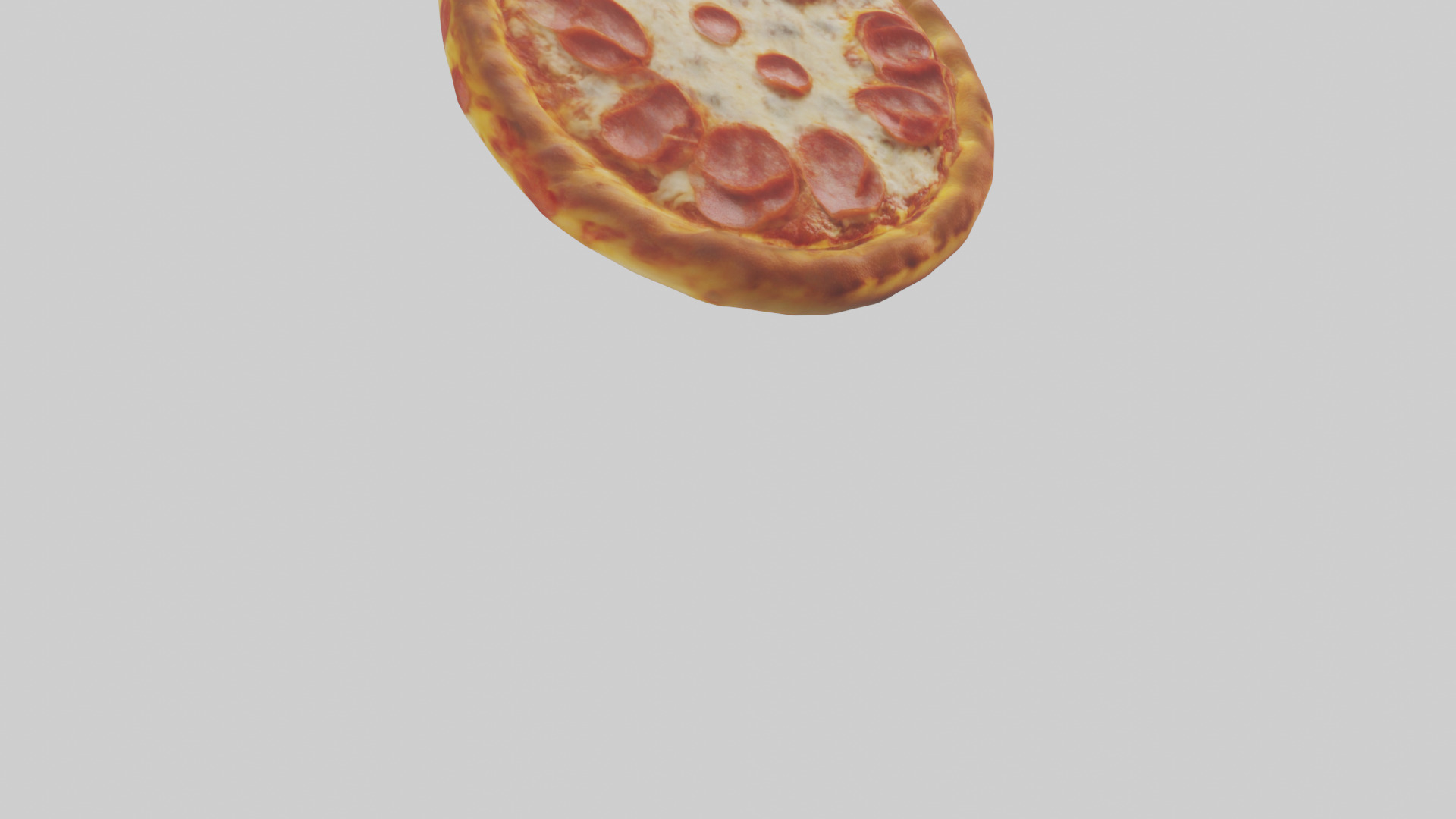 Pepperoni pizza model Low-poly 3D model_6