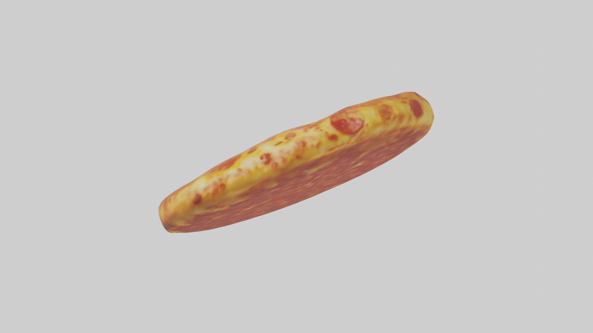 Pepperoni pizza model Low-poly 3D model_1