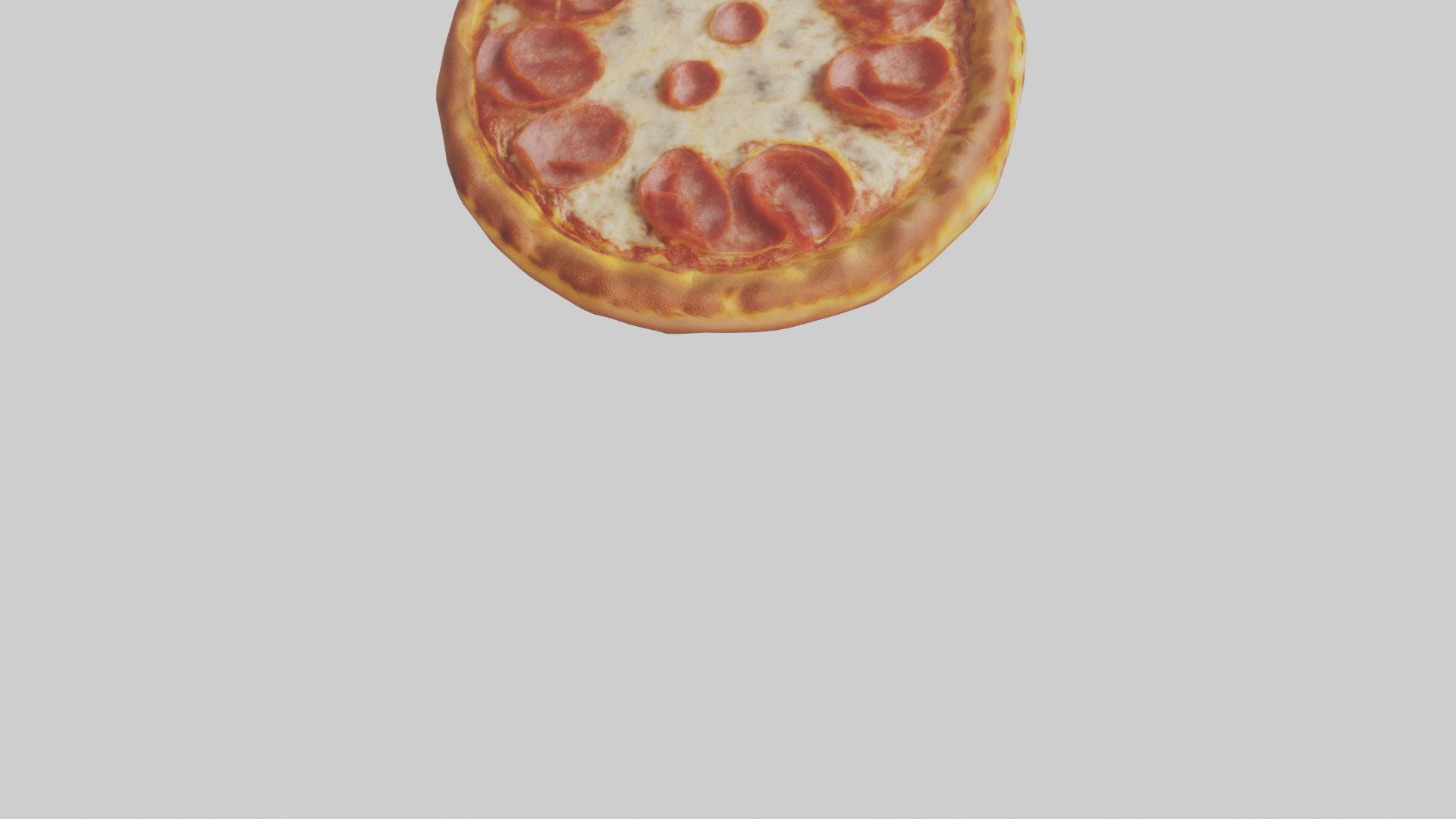 Pepperoni pizza model Low-poly 3D model_5