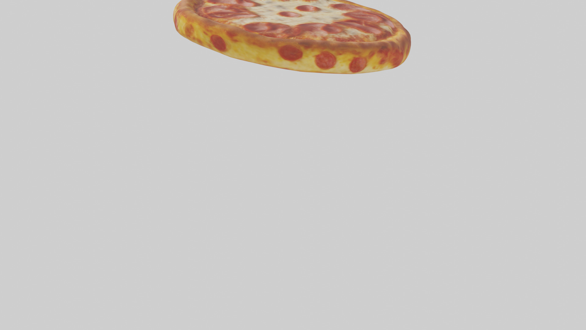 Pepperoni pizza model Low-poly 3D model_4