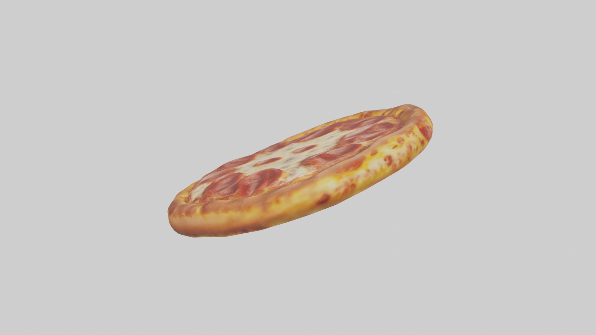 Pepperoni pizza model Low-poly 3D model_12