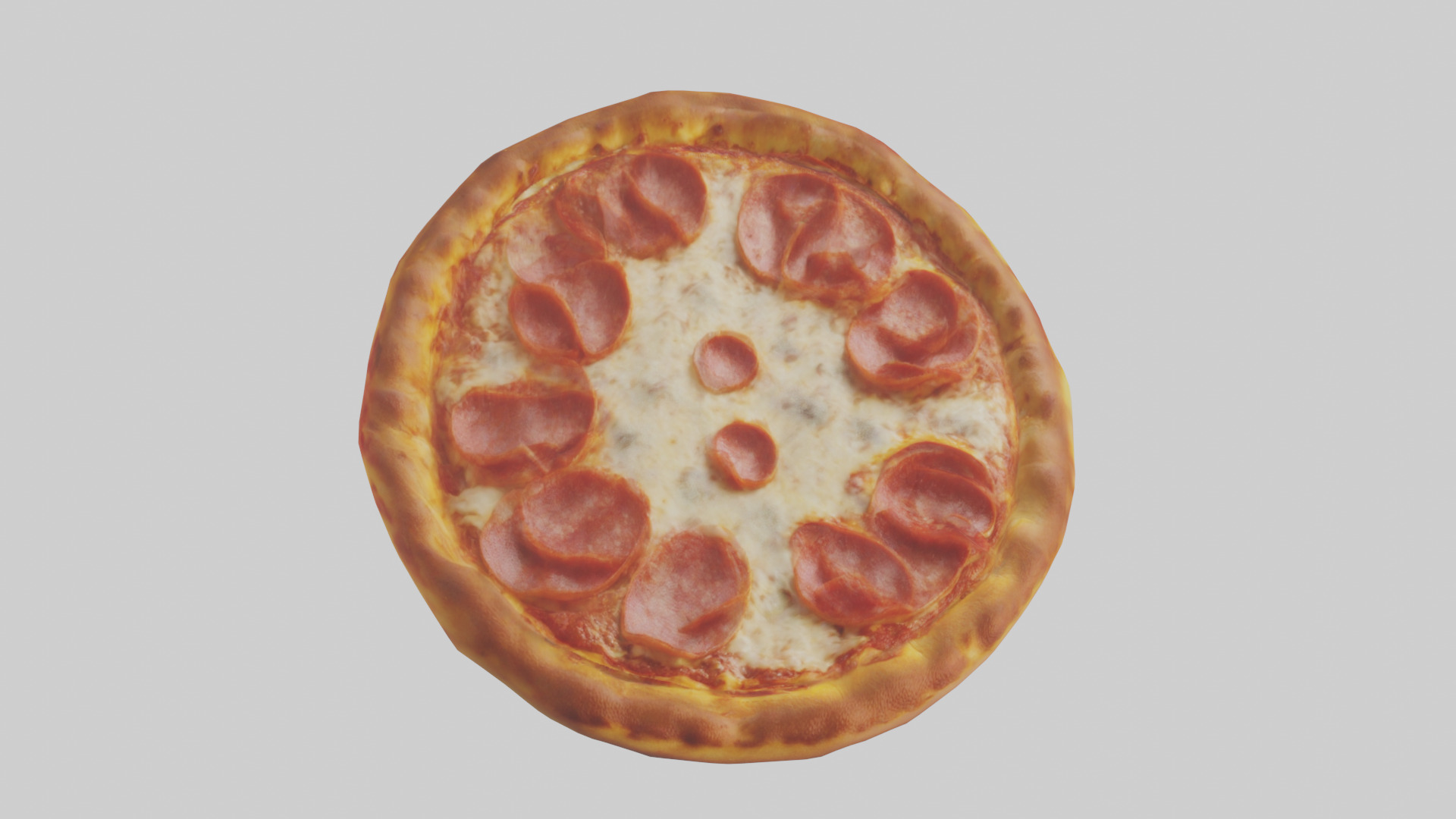 Pepperoni pizza model Low-poly 3D model_16