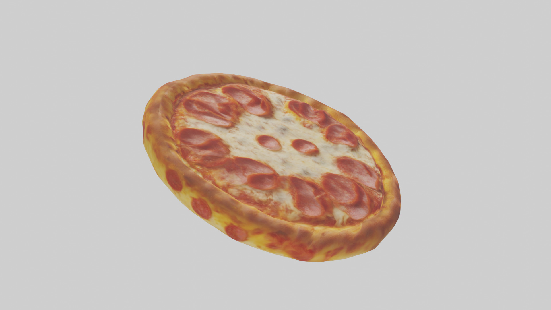 Pepperoni pizza model Low-poly 3D model_18