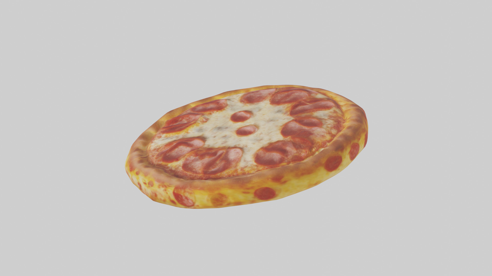 Pepperoni pizza model Low-poly 3D model_15