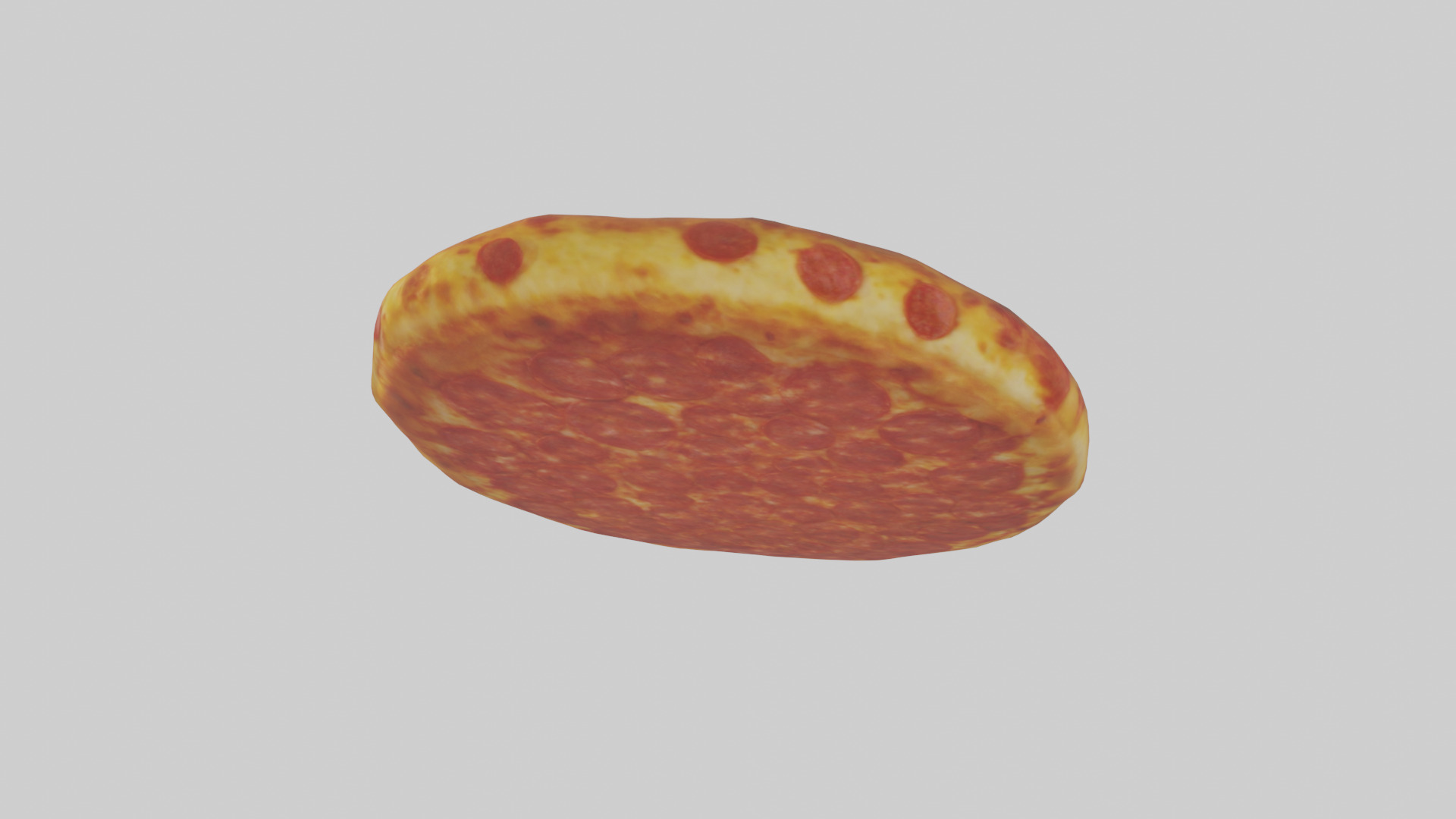 Pepperoni pizza model Low-poly 3D model_2