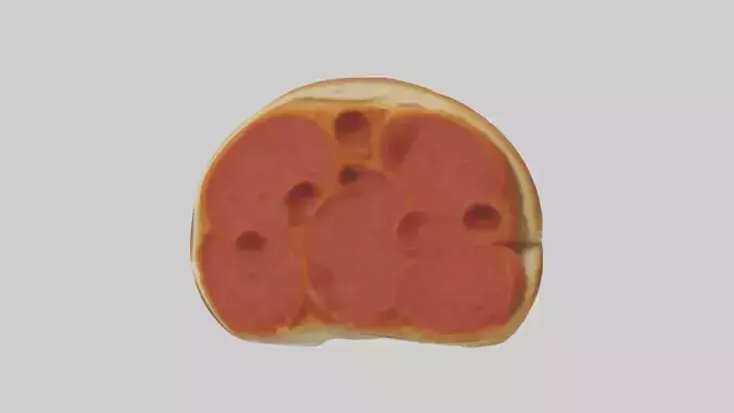 Pepperoni roll model Low-poly 3D model