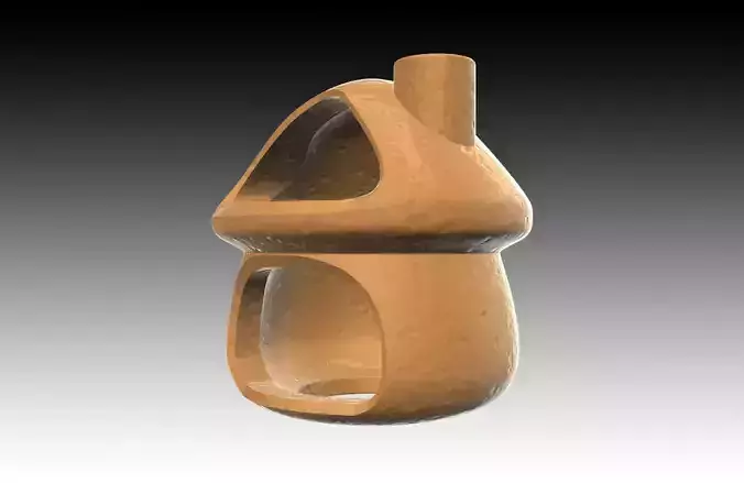 Aquarium-Ornaments Mushroom House 3D print model