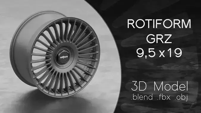 Rotiform GRZ Wheel 3D Model