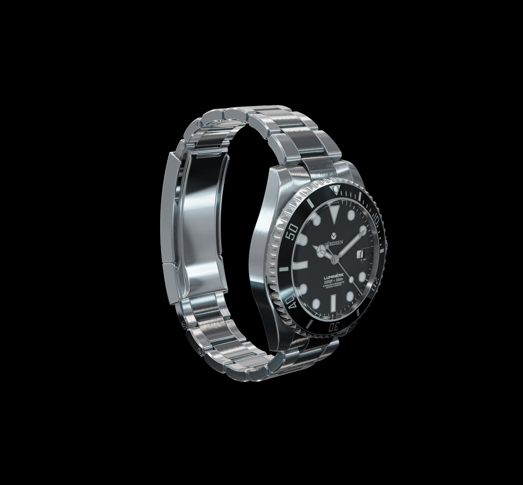 Watch with internal mechanism 3D model_4