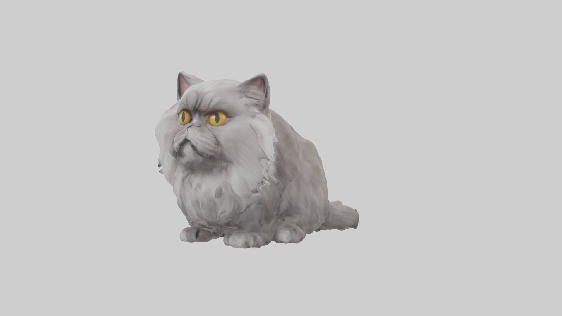Persian Cat grooming model Low-poly 3D model_10