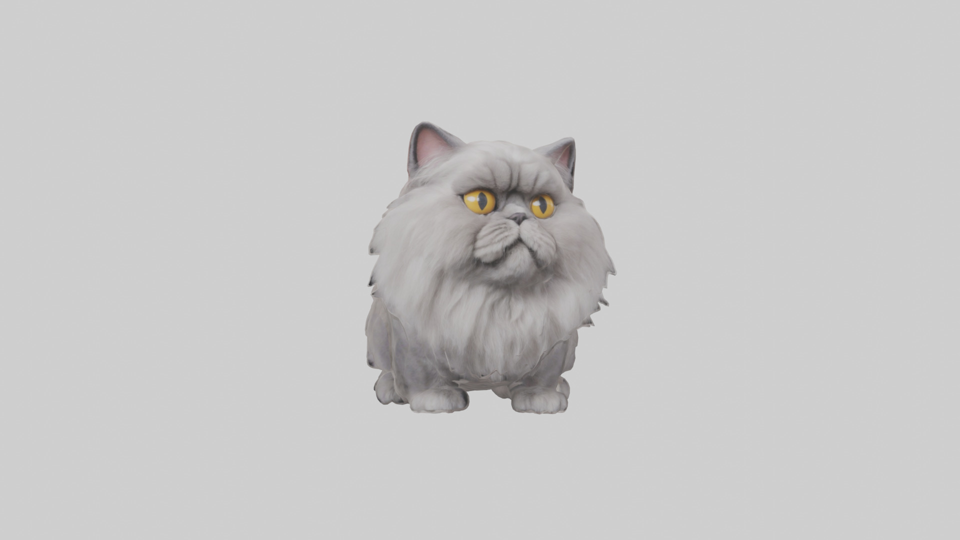 Persian Cat grooming model Low-poly 3D model_9