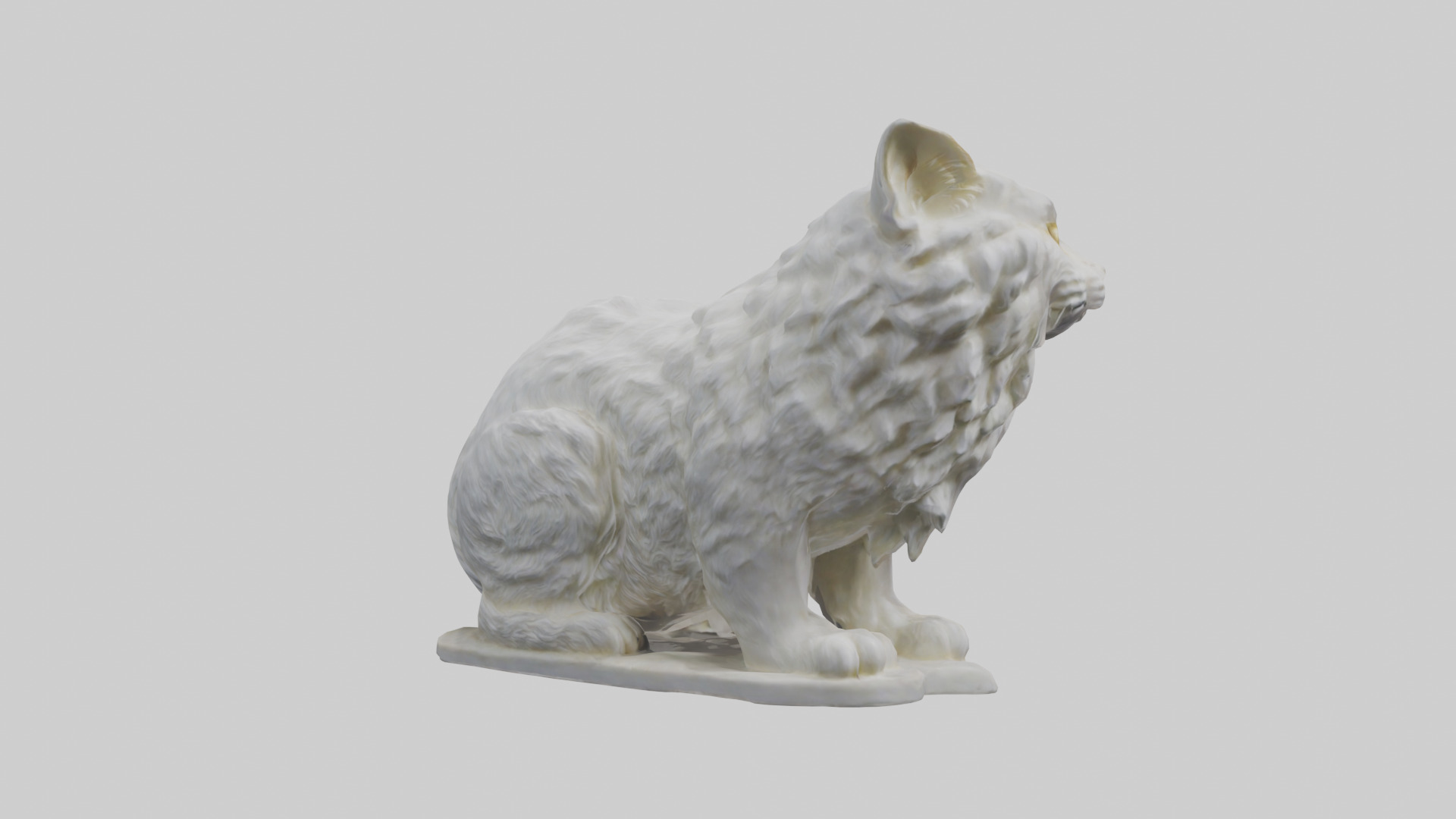 Persian Cat statue model Low-poly 3D model_2