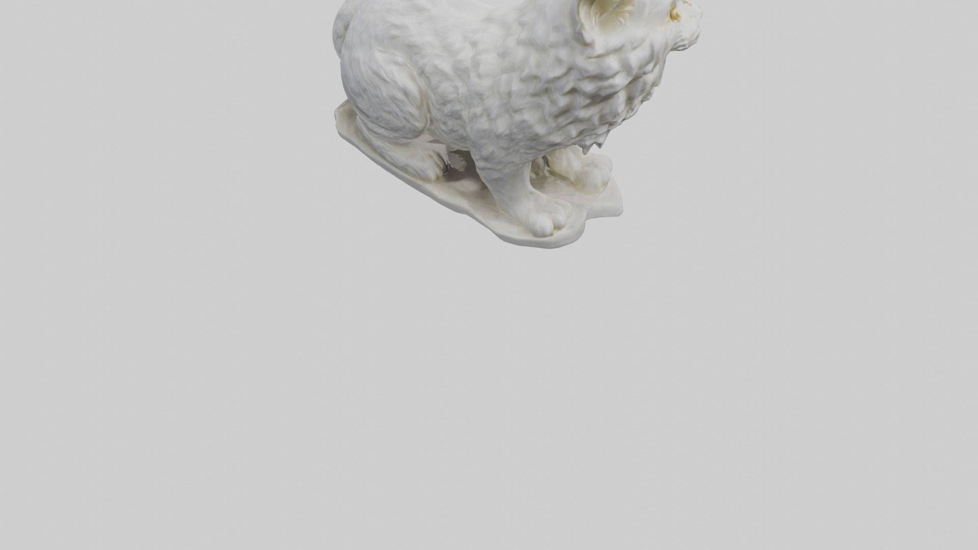 Persian Cat statue model Low-poly 3D model_4