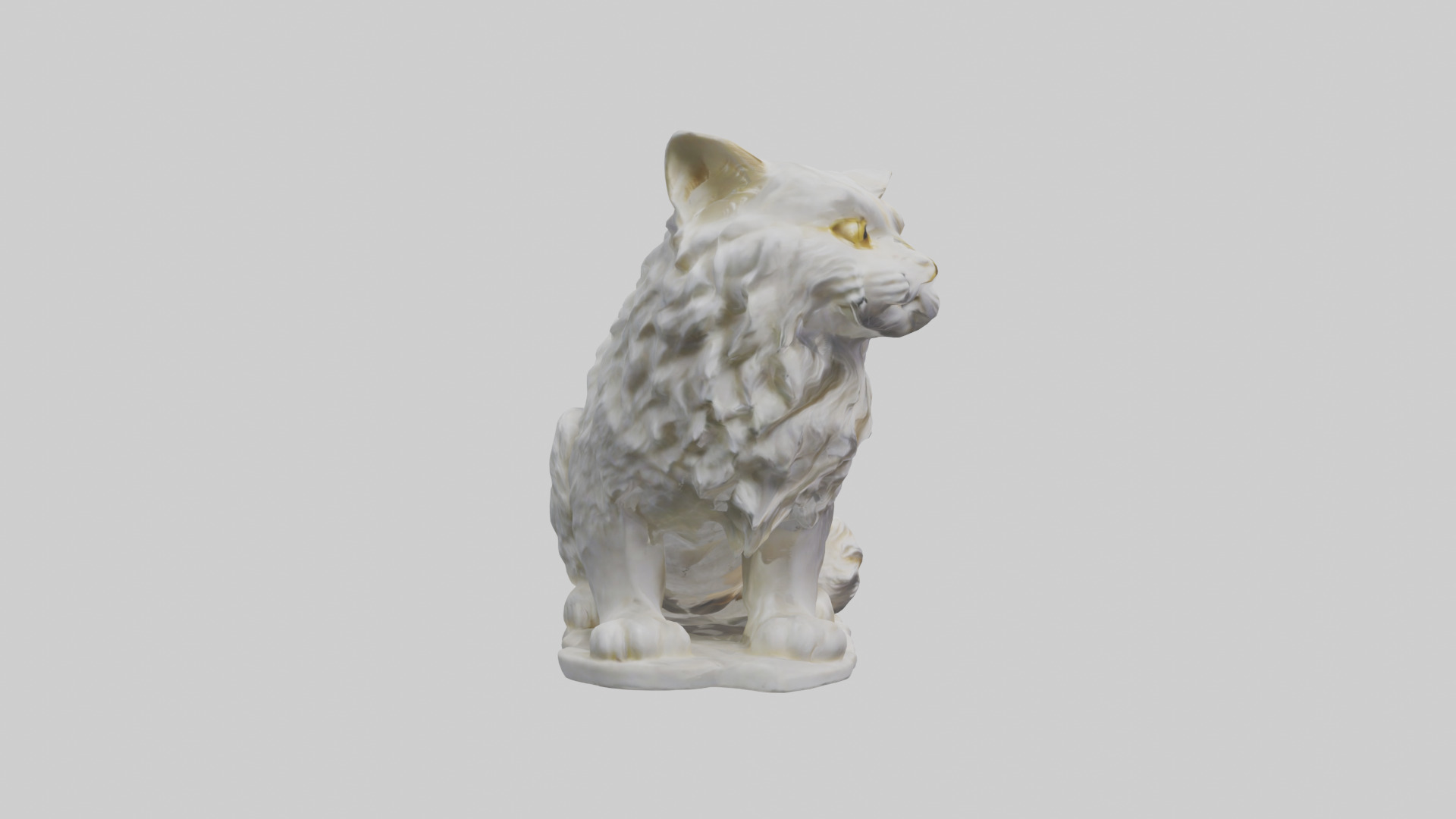 Persian Cat statue model Low-poly 3D model_13